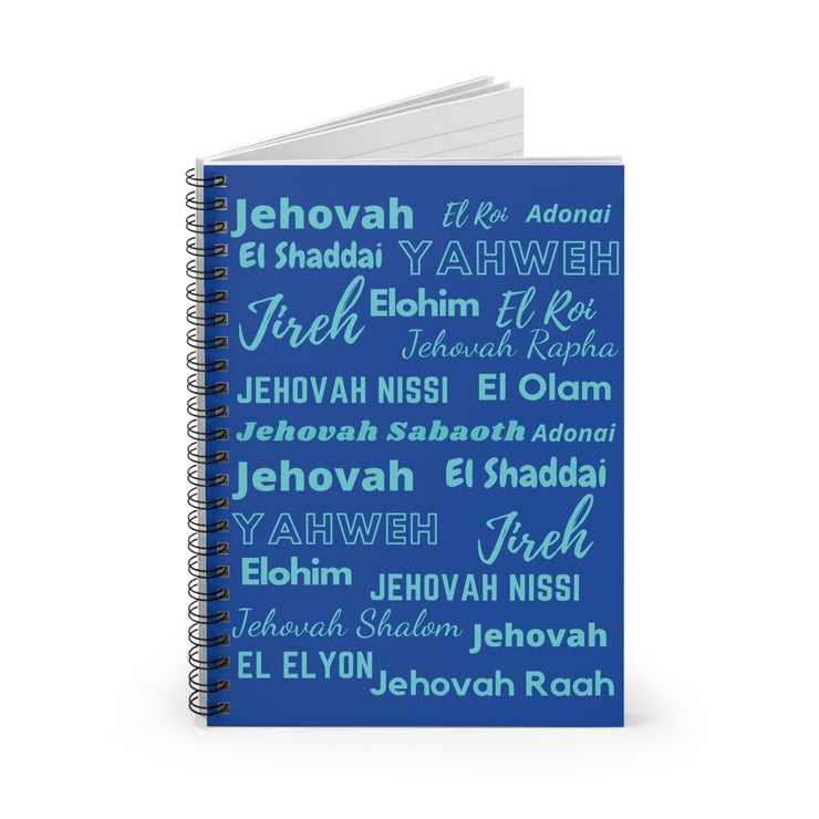 Ruled Spiral Notebook : Perfect for Journaling - Cobalt & Cyan Blue