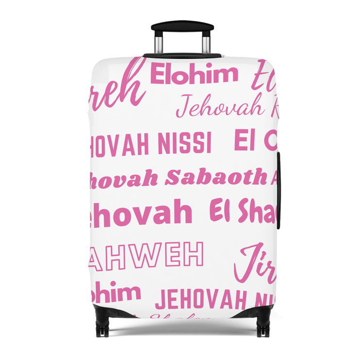 Protective Luggage Cover - Pink & White