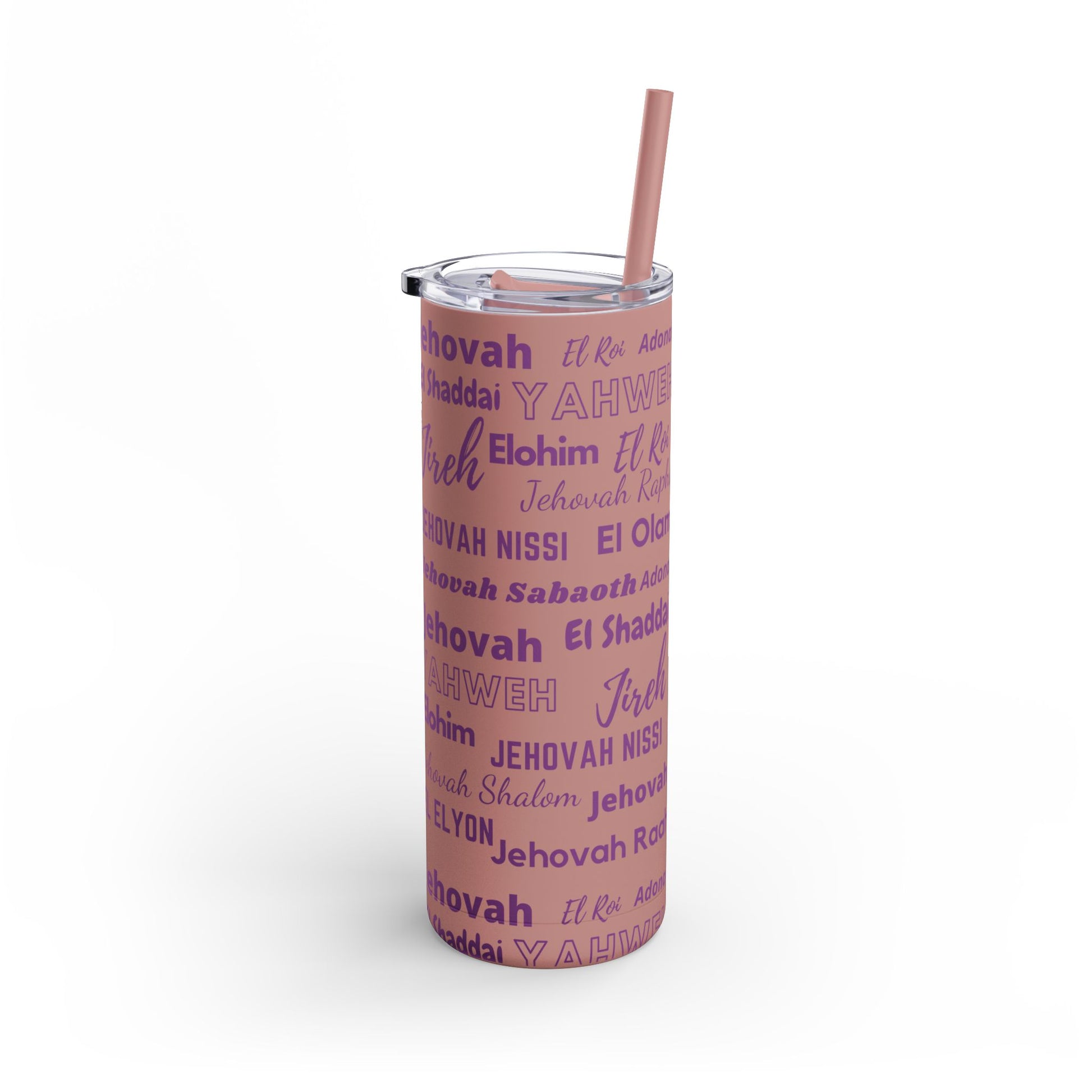 Insulated Skinny Matte Tumbler - Dusty Rose & Purple