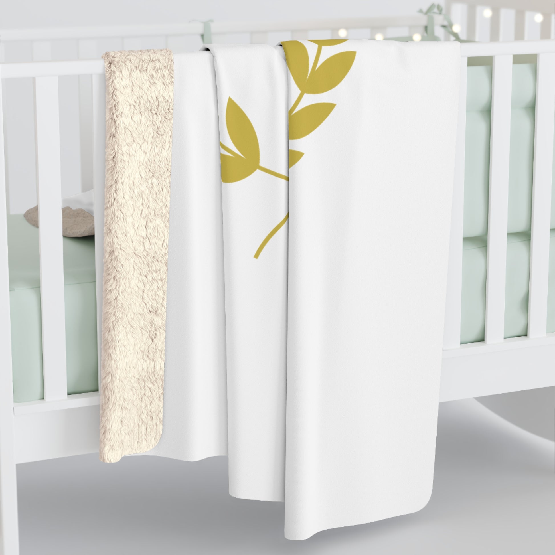 Covered by Yahweh Sherpa Fleece Blanket - White