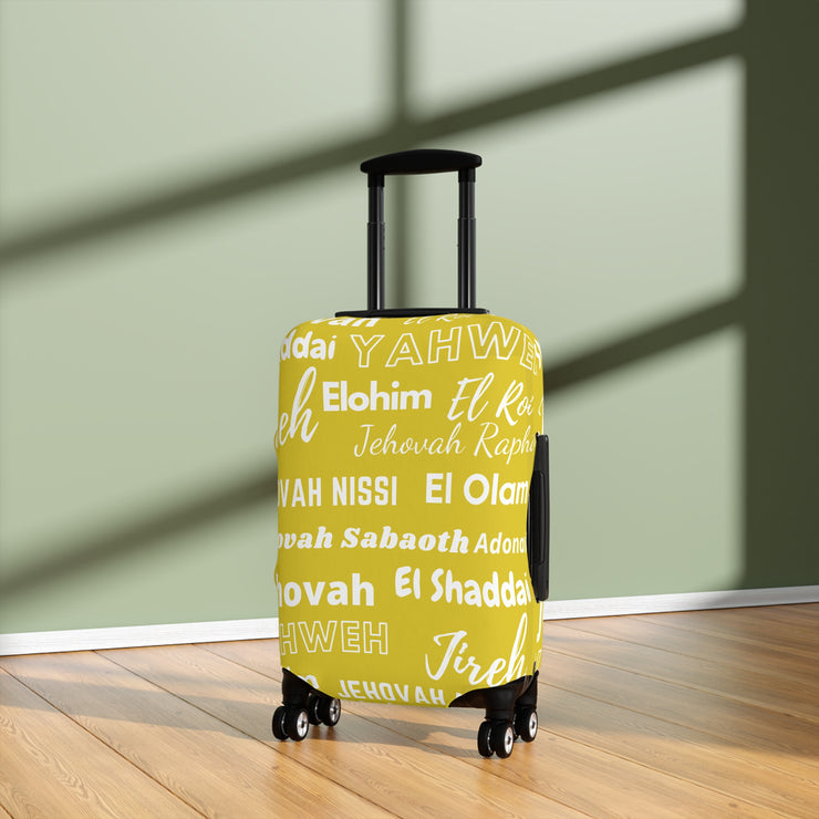 Protective Luggage Cover - Yellow & White