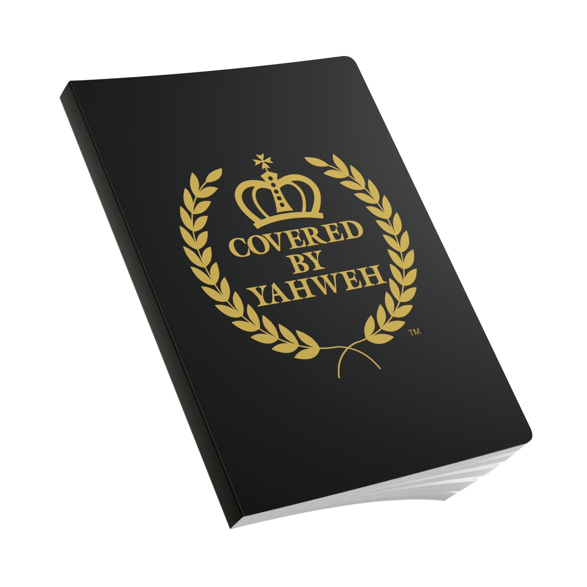 Covered by Yahweh Softcover Journal - Black