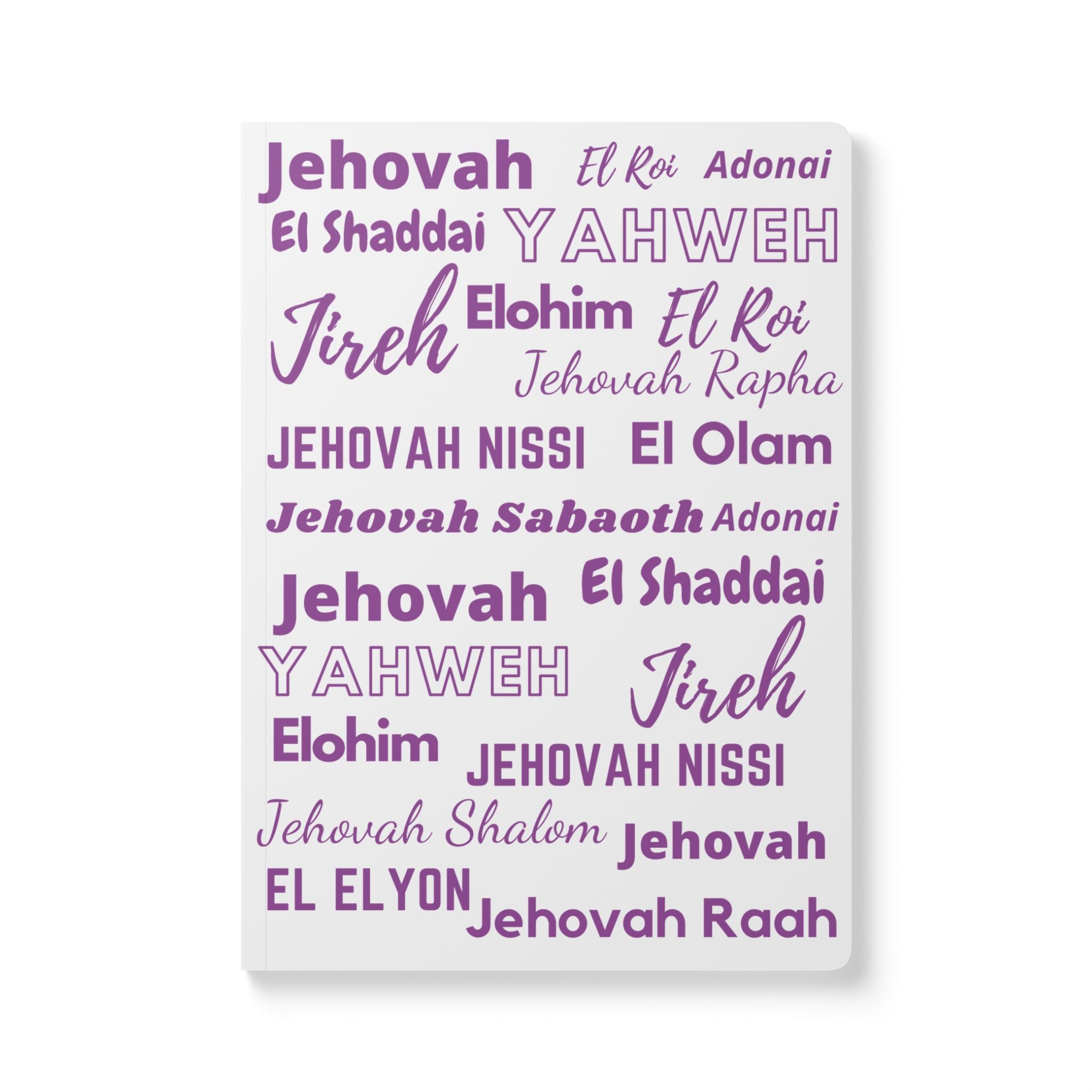 Elegant Softcover Journal - Purple & White