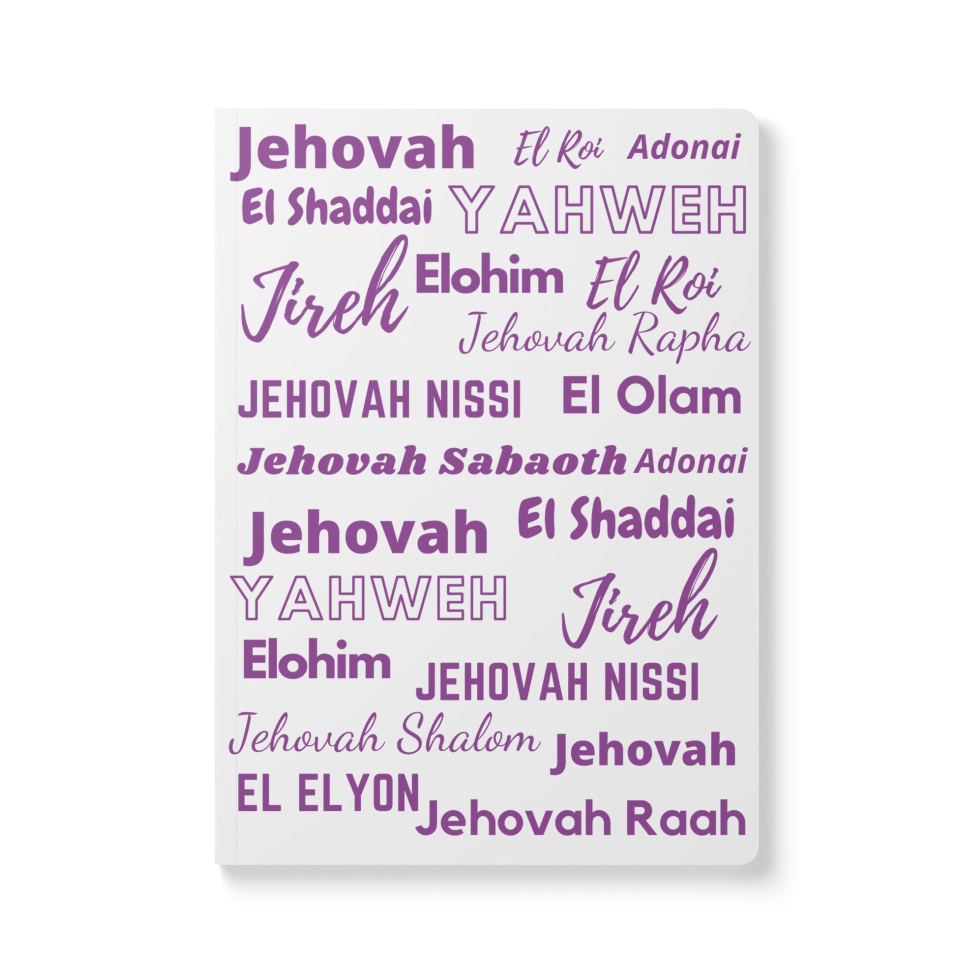 Elegant Softcover Journal - Purple & White