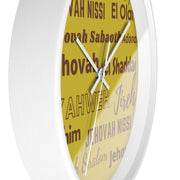 Timeless Grace Wall Clock - Brown & Yellow