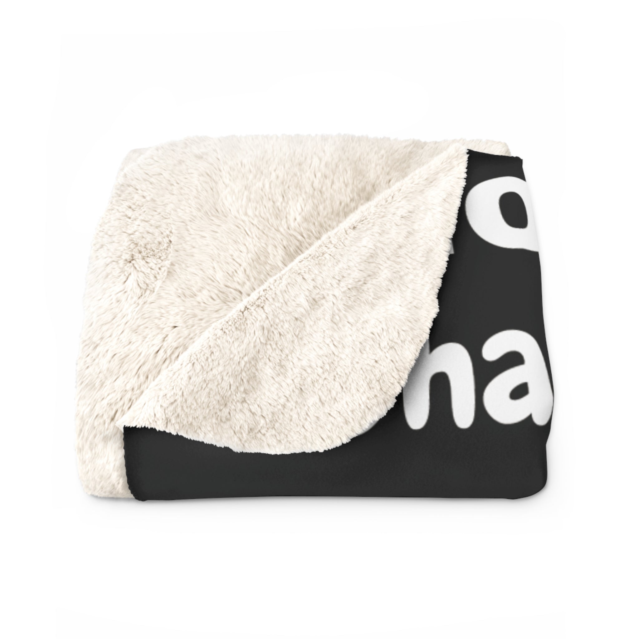 Sherpa Fleece Blanket - Black & White