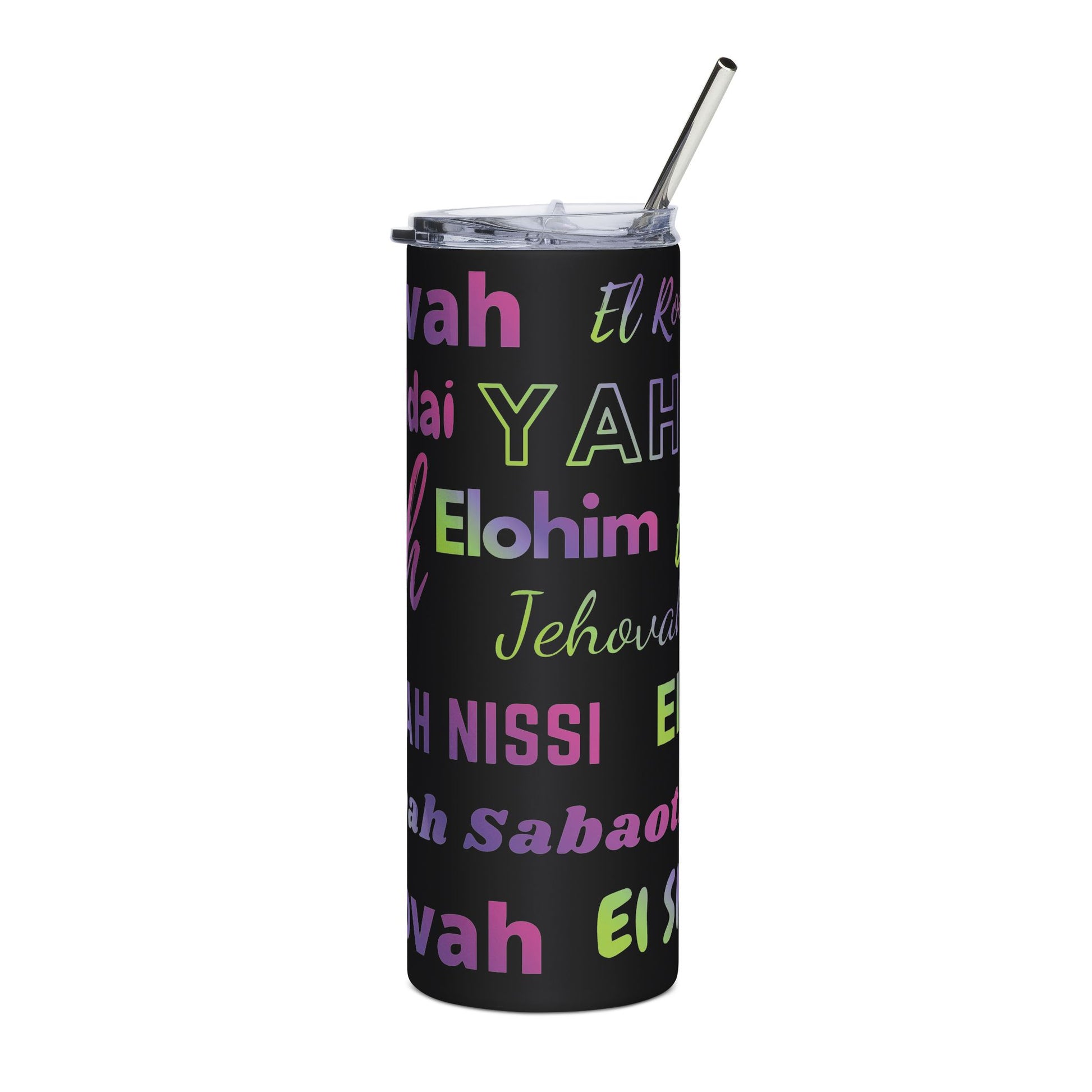 Names of God 20oz Stainless Steel Tumbler - Multi Gradient Design