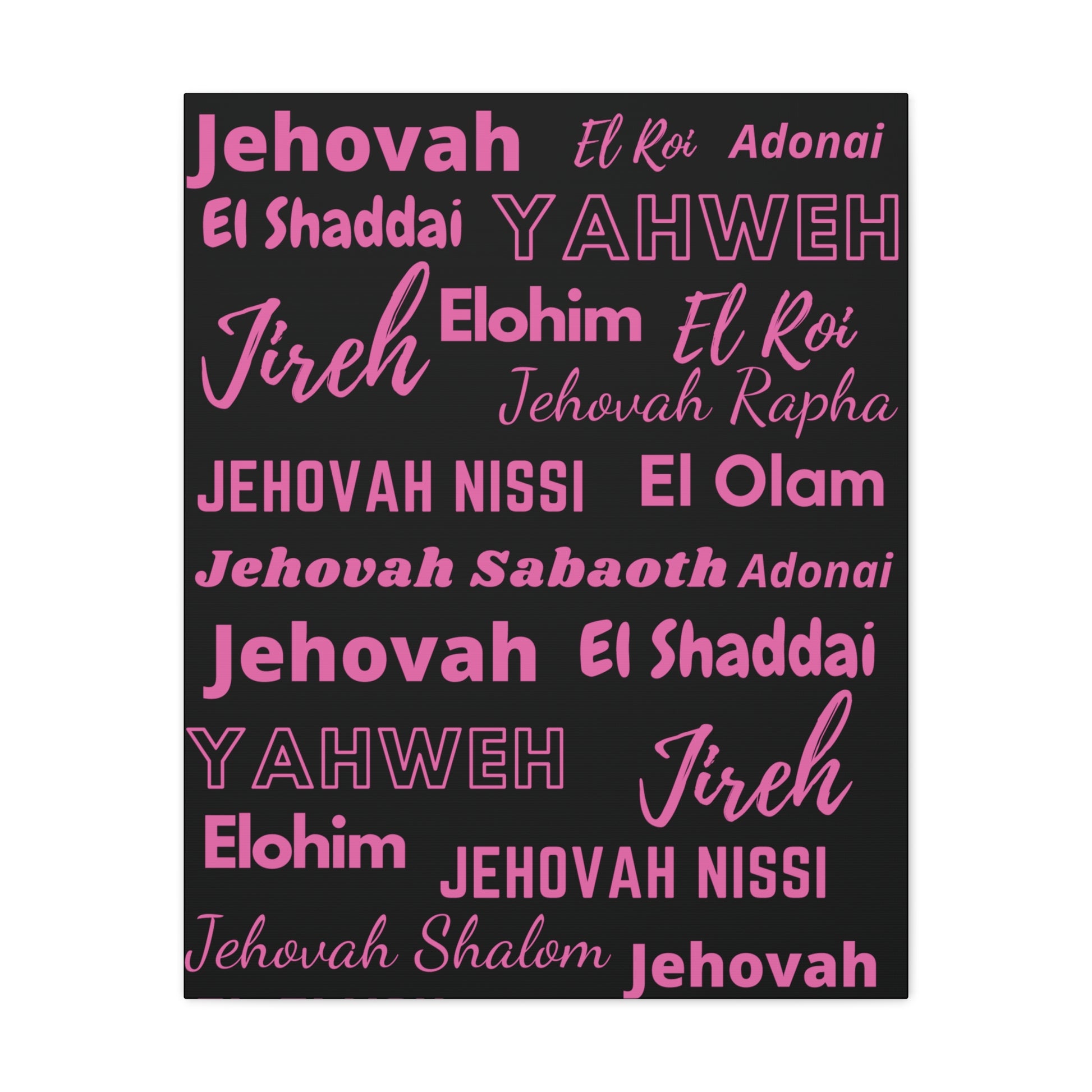 Premium Canvas Art - Black & Pink