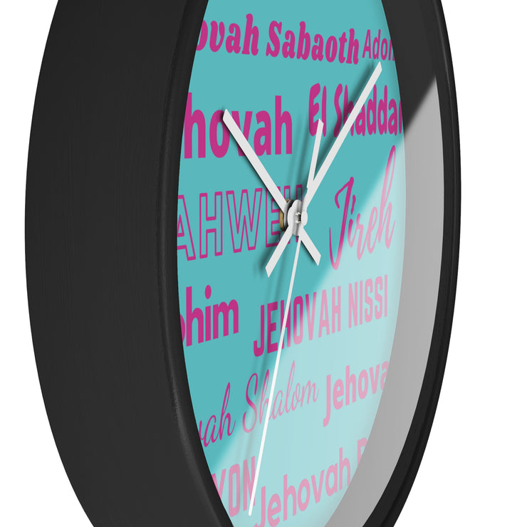 Timeless Grace Wall Clock - Pink & Blue