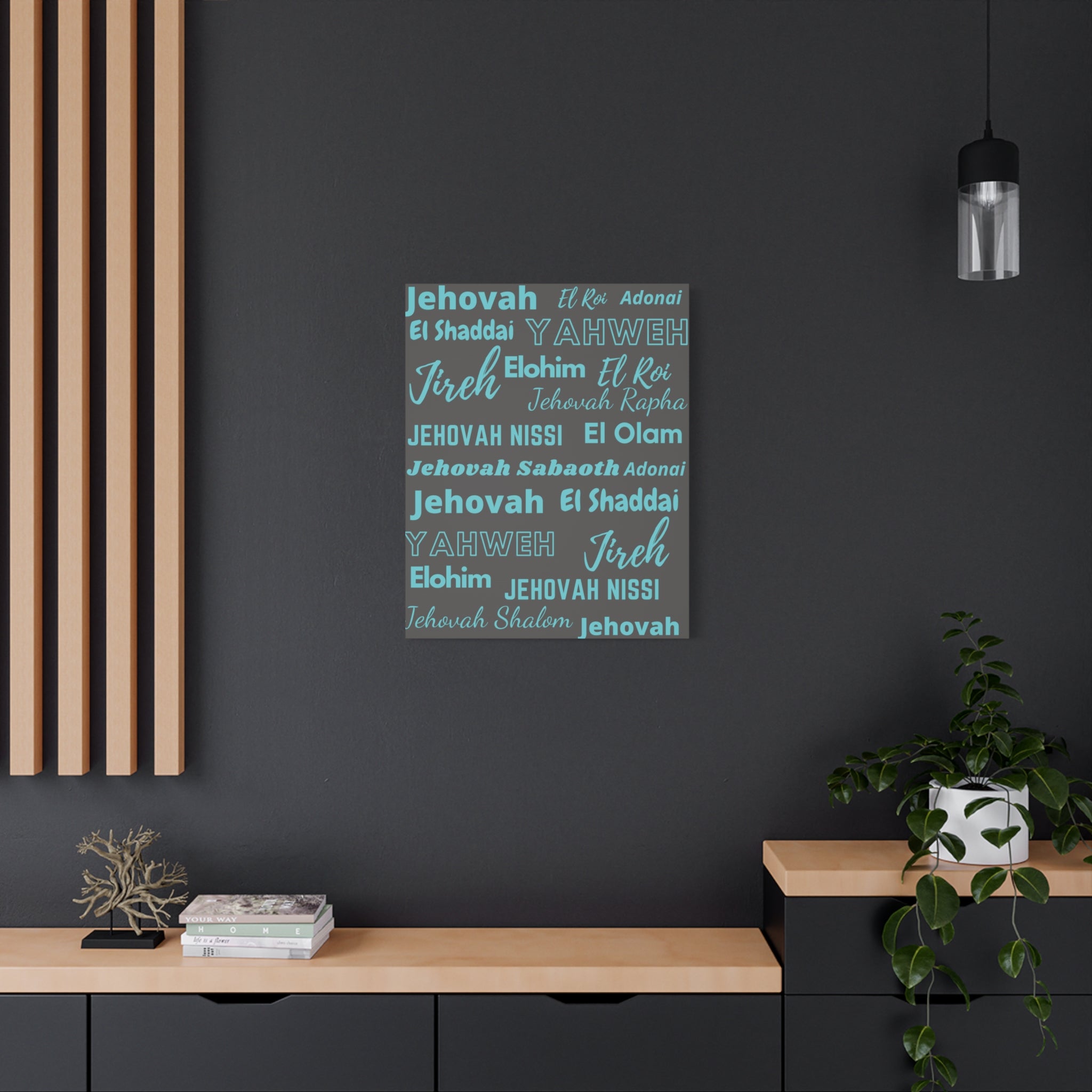 Premium Canvas Art - Blue & Gray