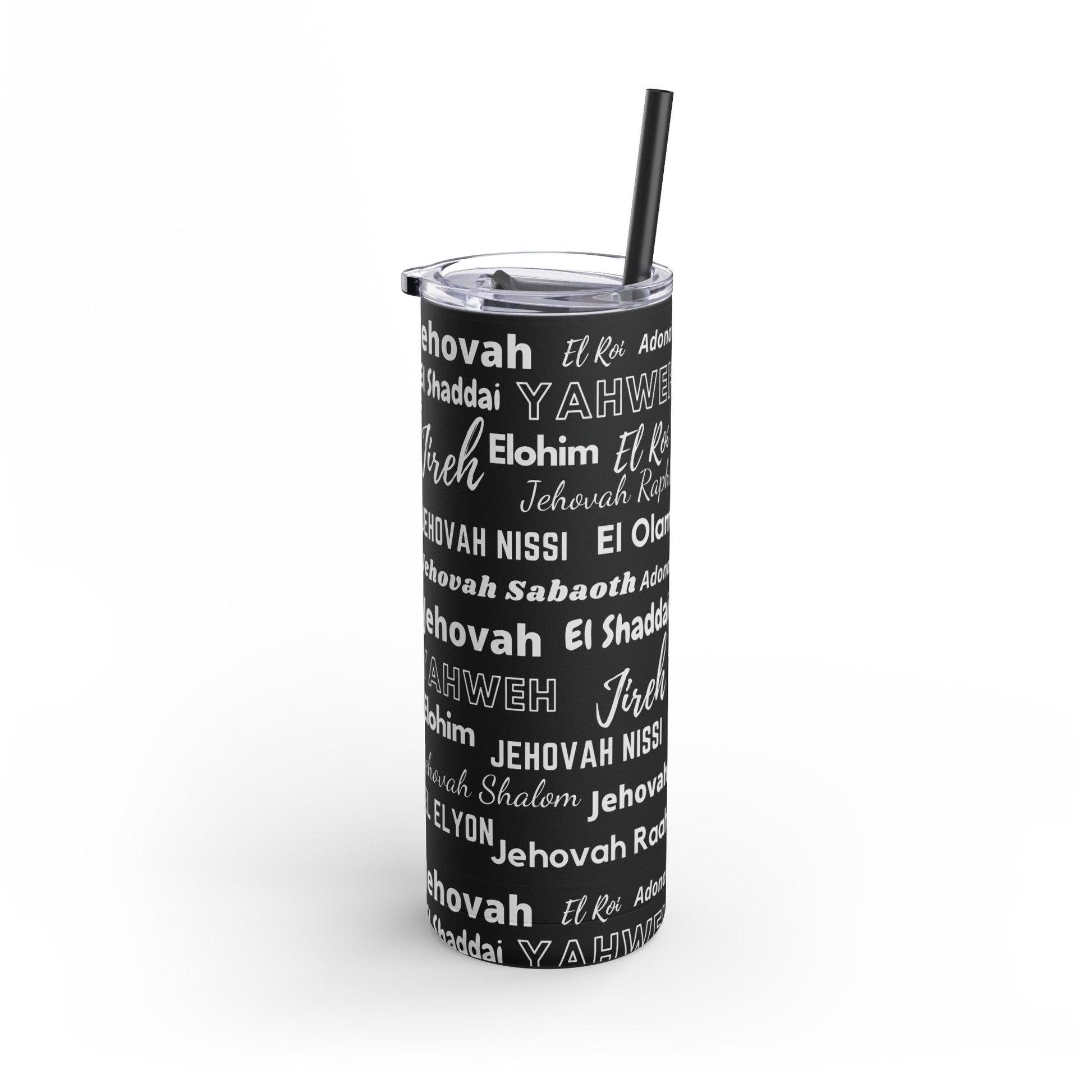 Insulated Skinny Matte Tumbler - Black & White