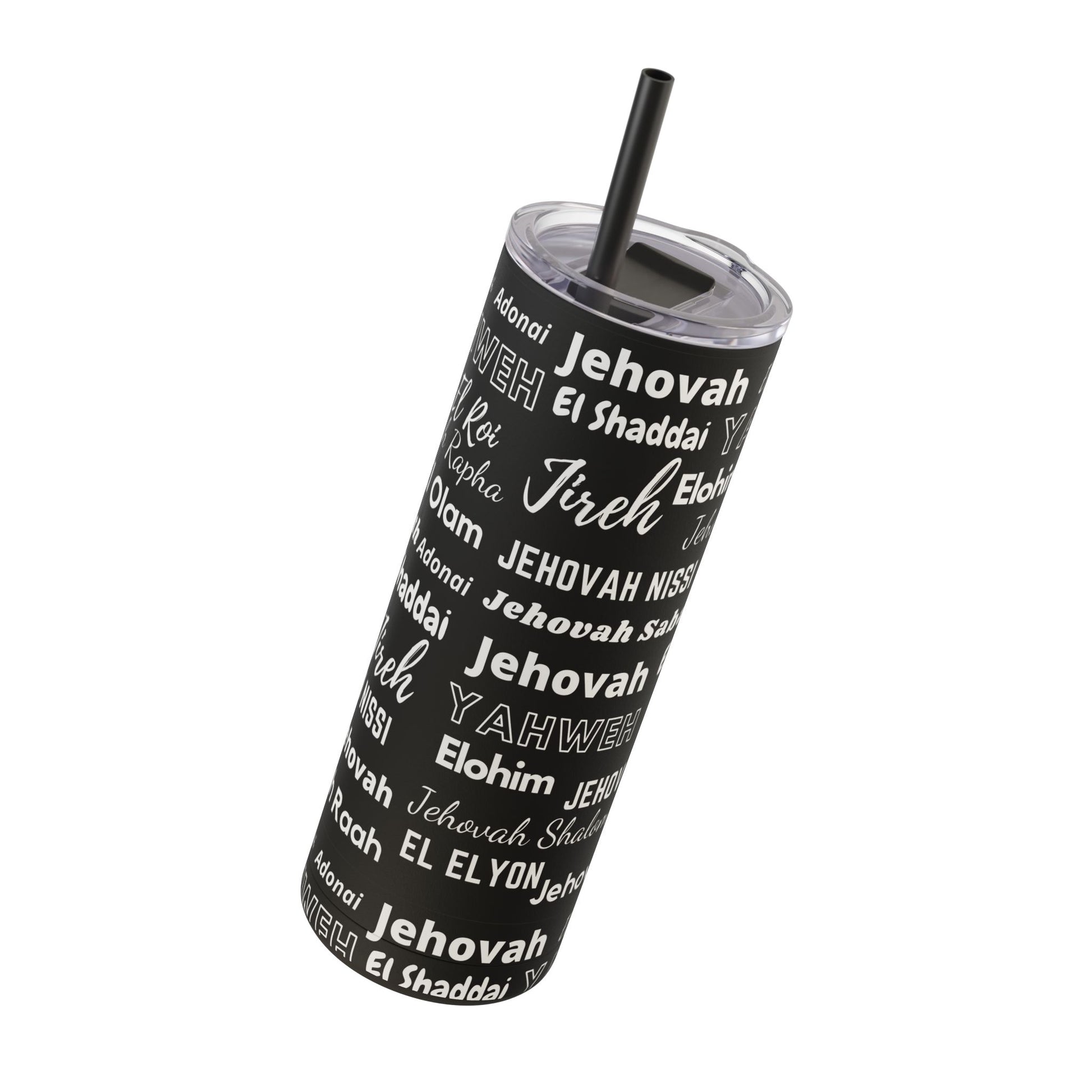 Insulated Skinny Matte Tumbler - Black & White