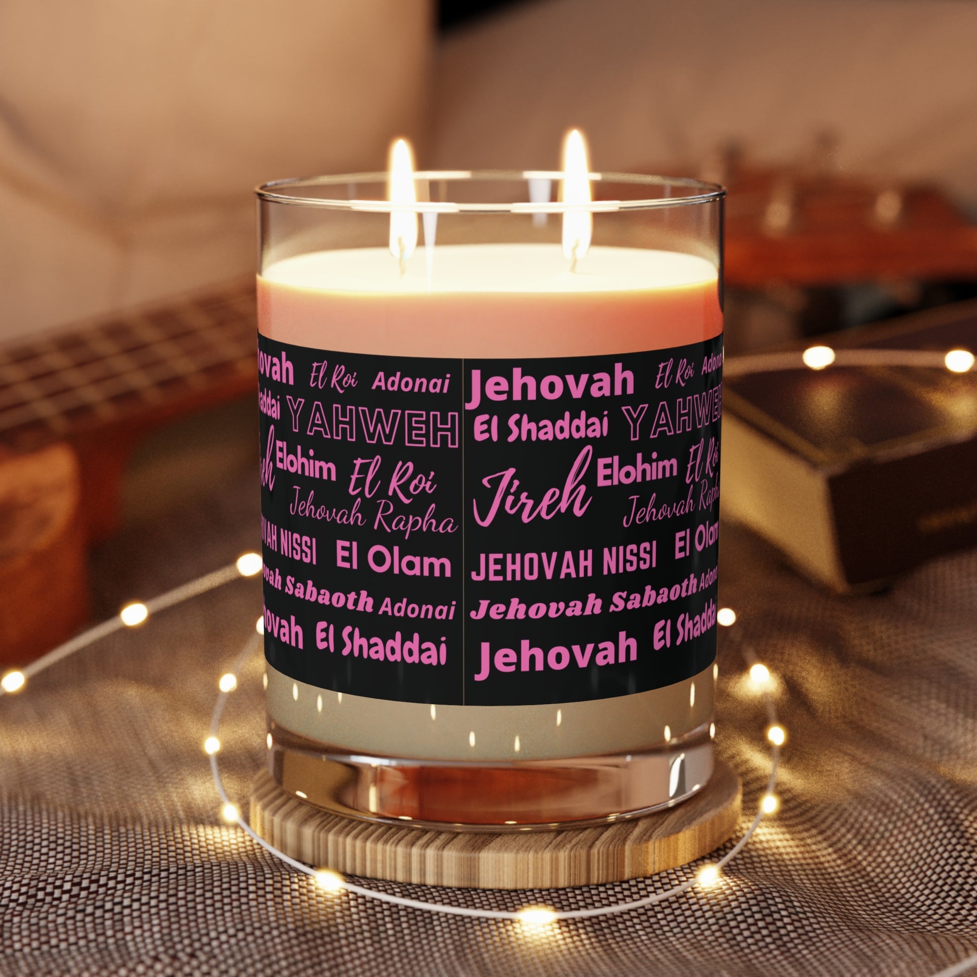 Luxurious & Aromatic Scented Candle - Black & Pink
