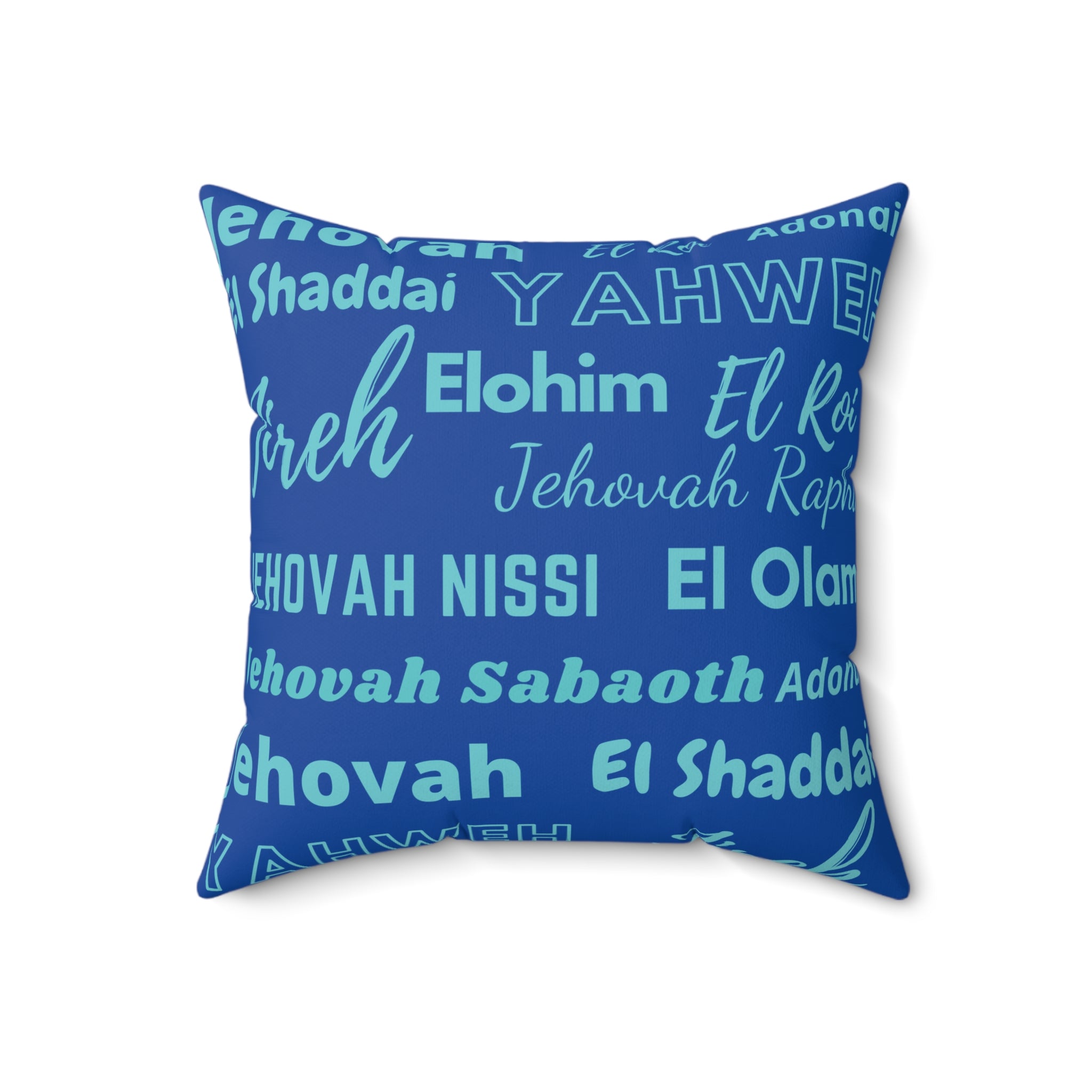 Soft Square Polyester Pillow - Cobalt Blue