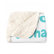 Soft & Cozy Sherpa Fleece Blanket - Blue & White