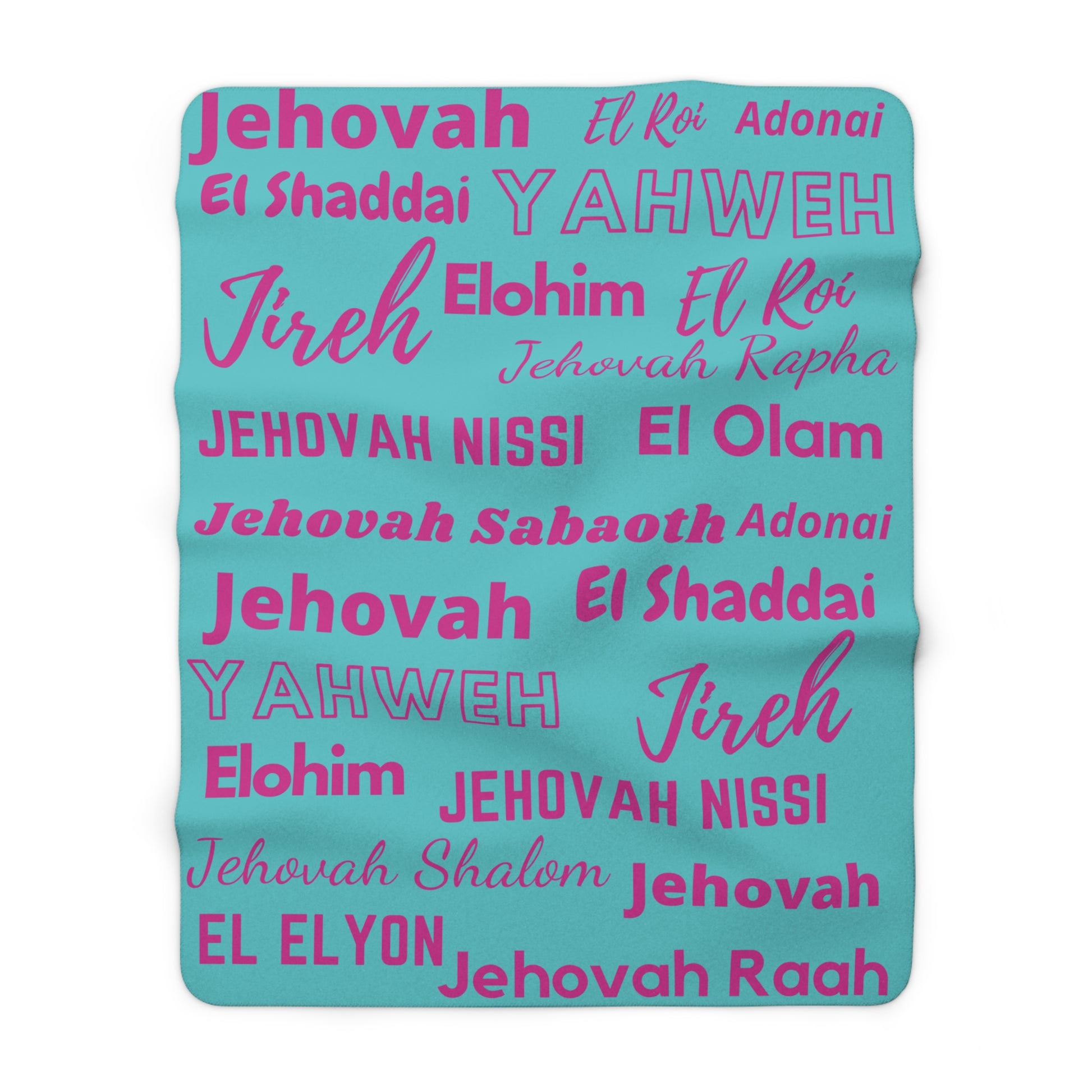 Sherpa Fleece Blanket - Pink & Blue