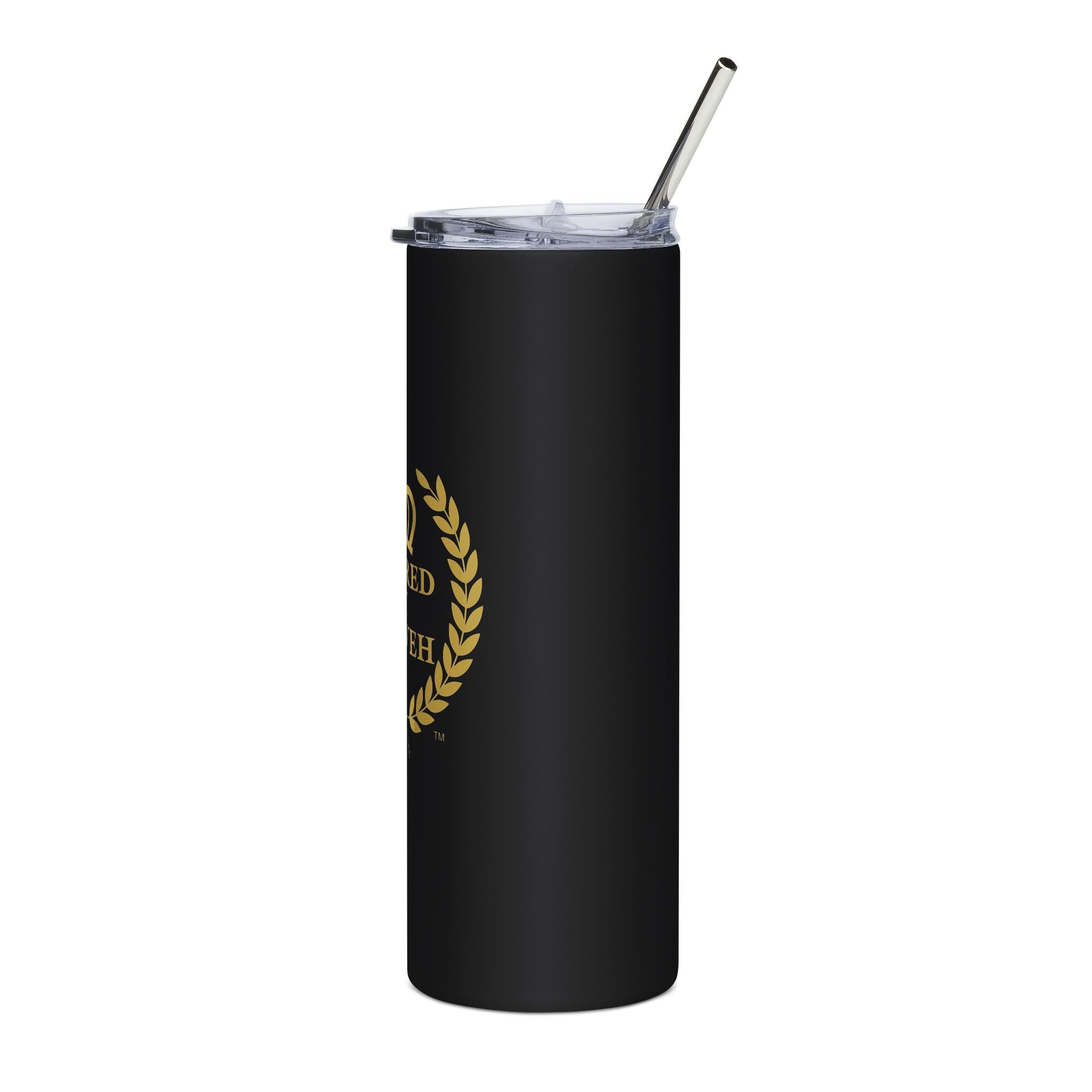 Covered by Yahweh 20 oz Stainless Tumbler - Black & Gold
