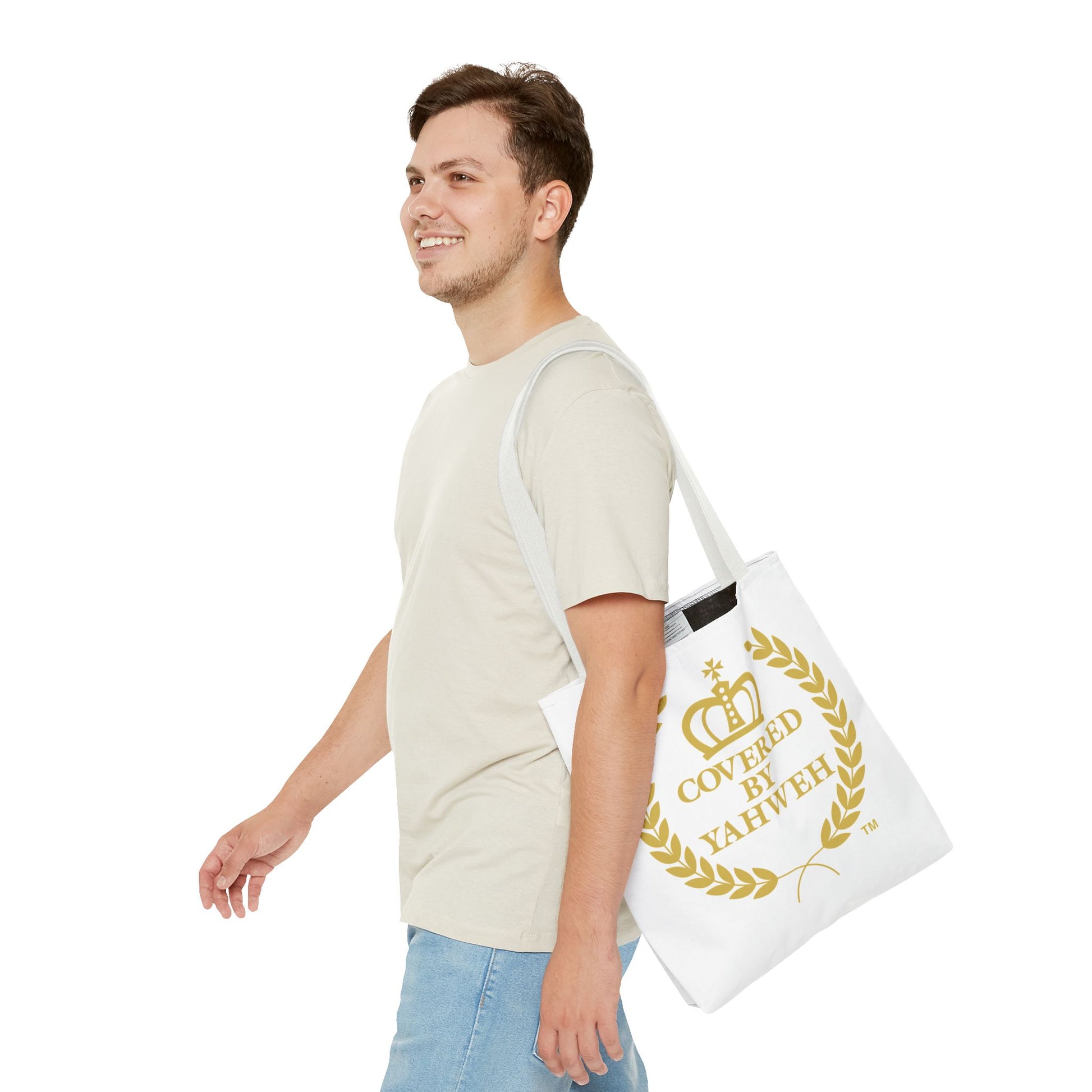 Covered by Yahweh Tote Bag  - White