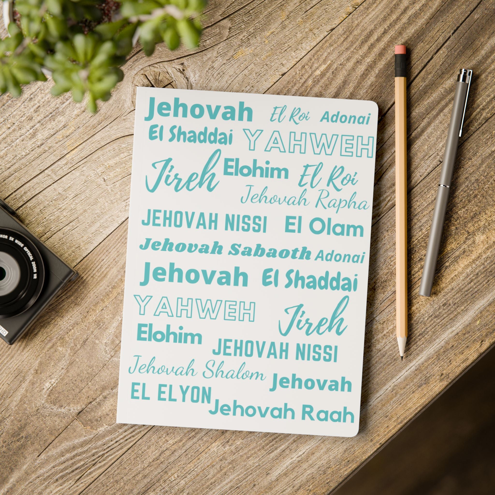 Elegant Softcover Journal  - Blue & White