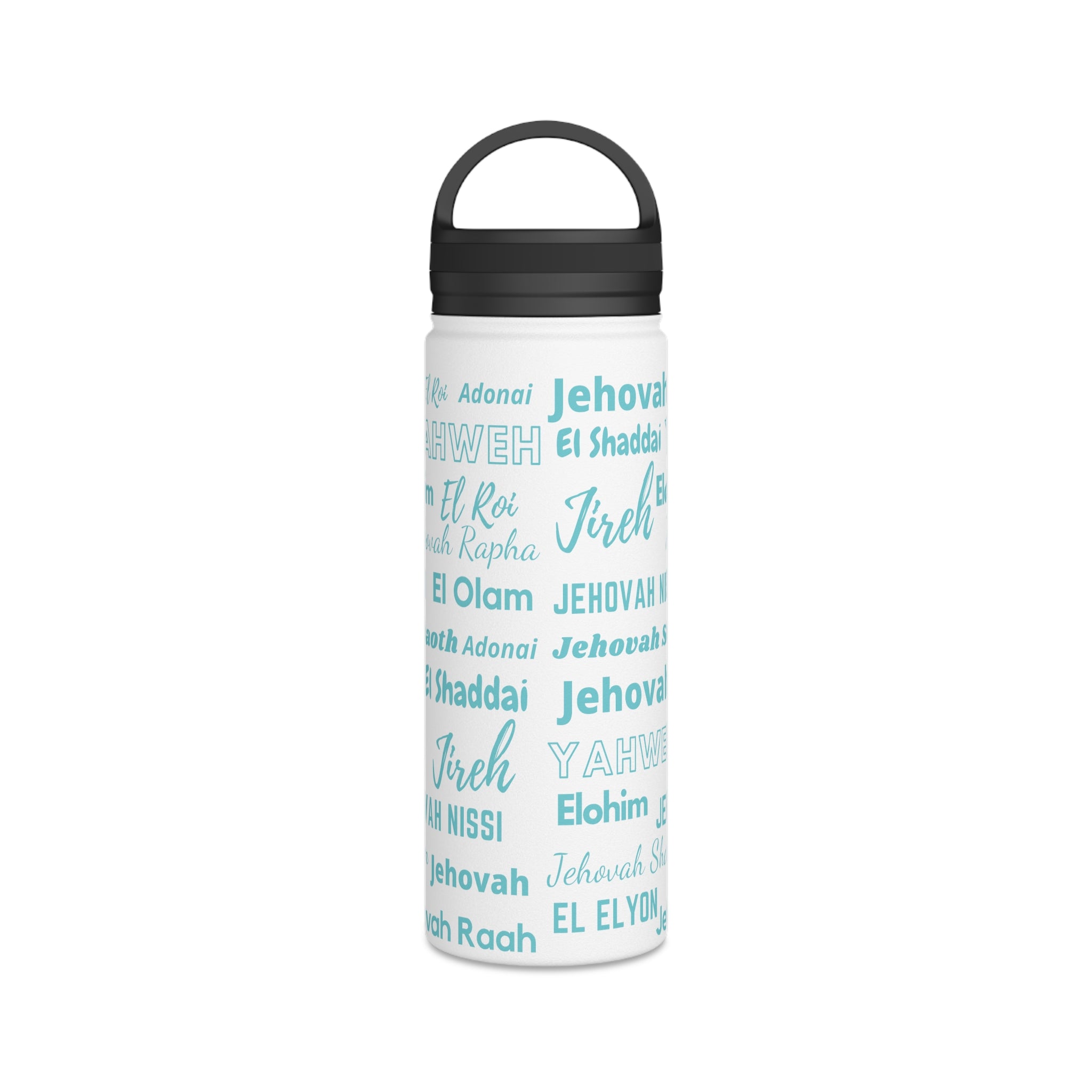 Stainless Steel Wellness Water Bottle - Blue & White