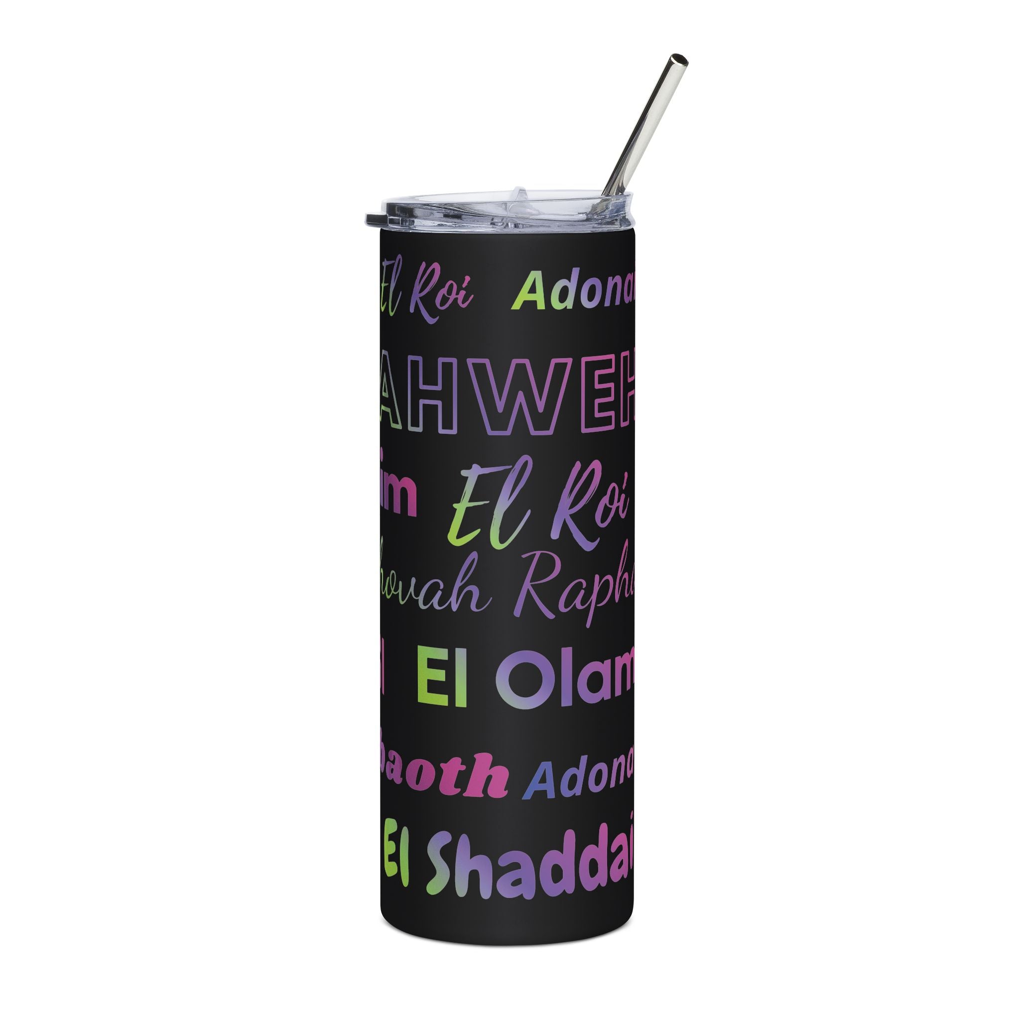 Names of God 20oz Stainless Steel Tumbler - Multi Gradient Design