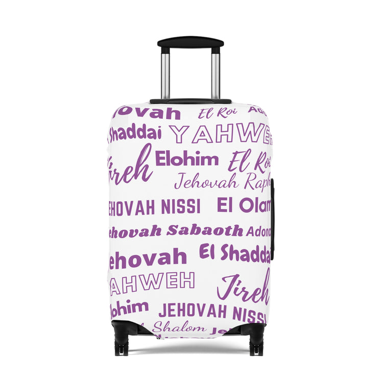 Protective Luggage Cover - Purple & White