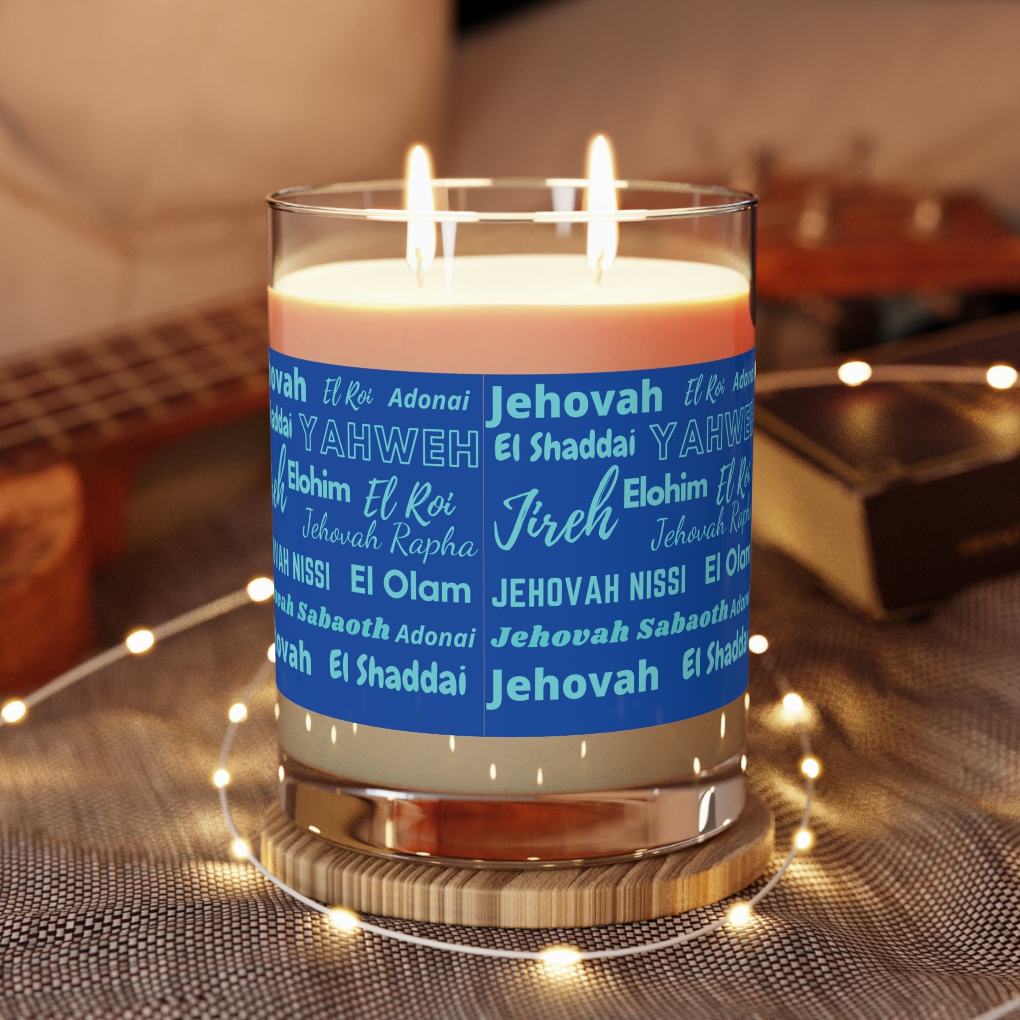 Luxurious & Aromatic Scented Candle - Cobalt & Cyan Blue