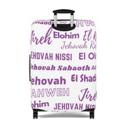 Protective Luggage Cover - Purple & White