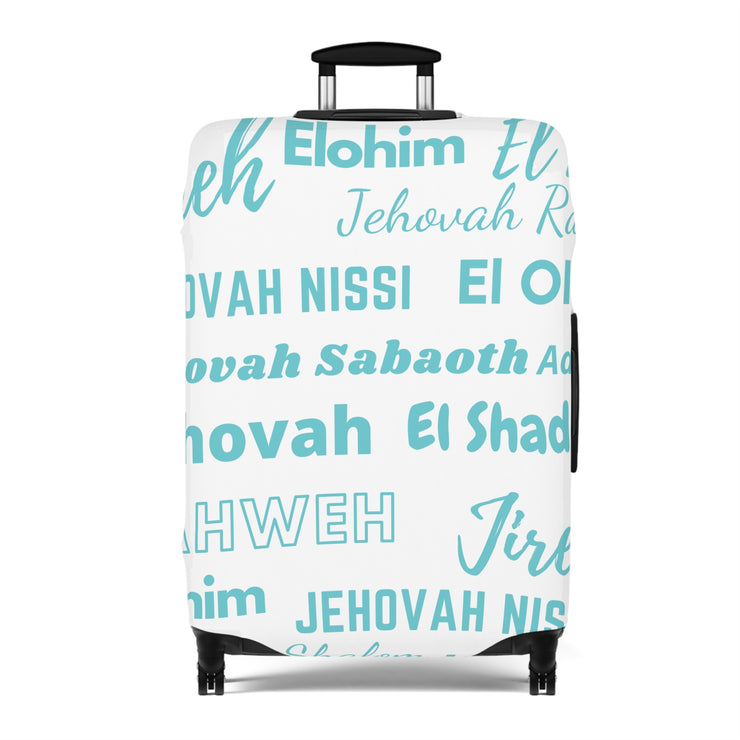 Protective Luggage Cover - Blue & White