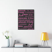 Premium Canvas Art - Black & Pink