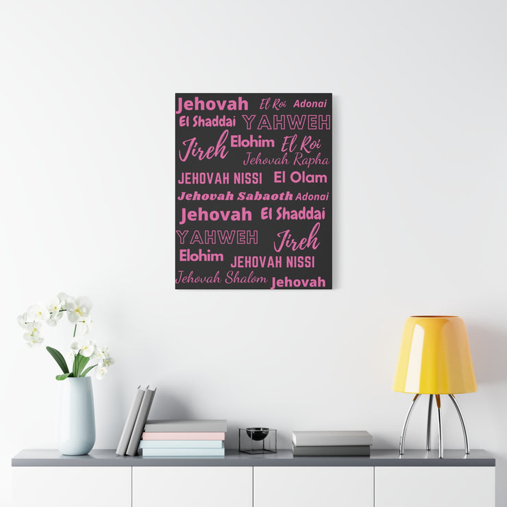 Premium Canvas Art - Black & Pink