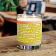 Luxurious & Aromatic Scented Candle - Yellow & White