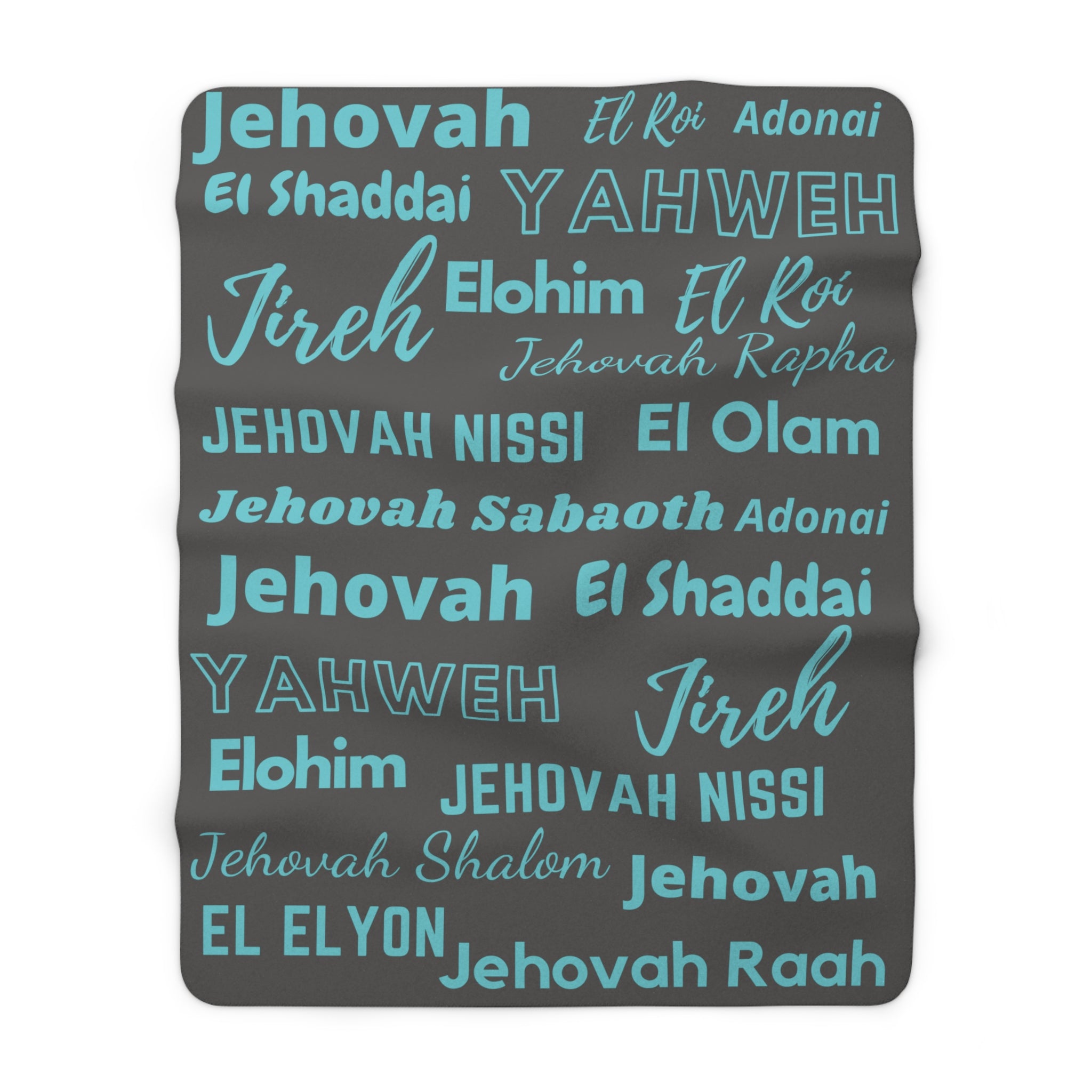 Sherpa Fleece Blanket - Blue & Gray