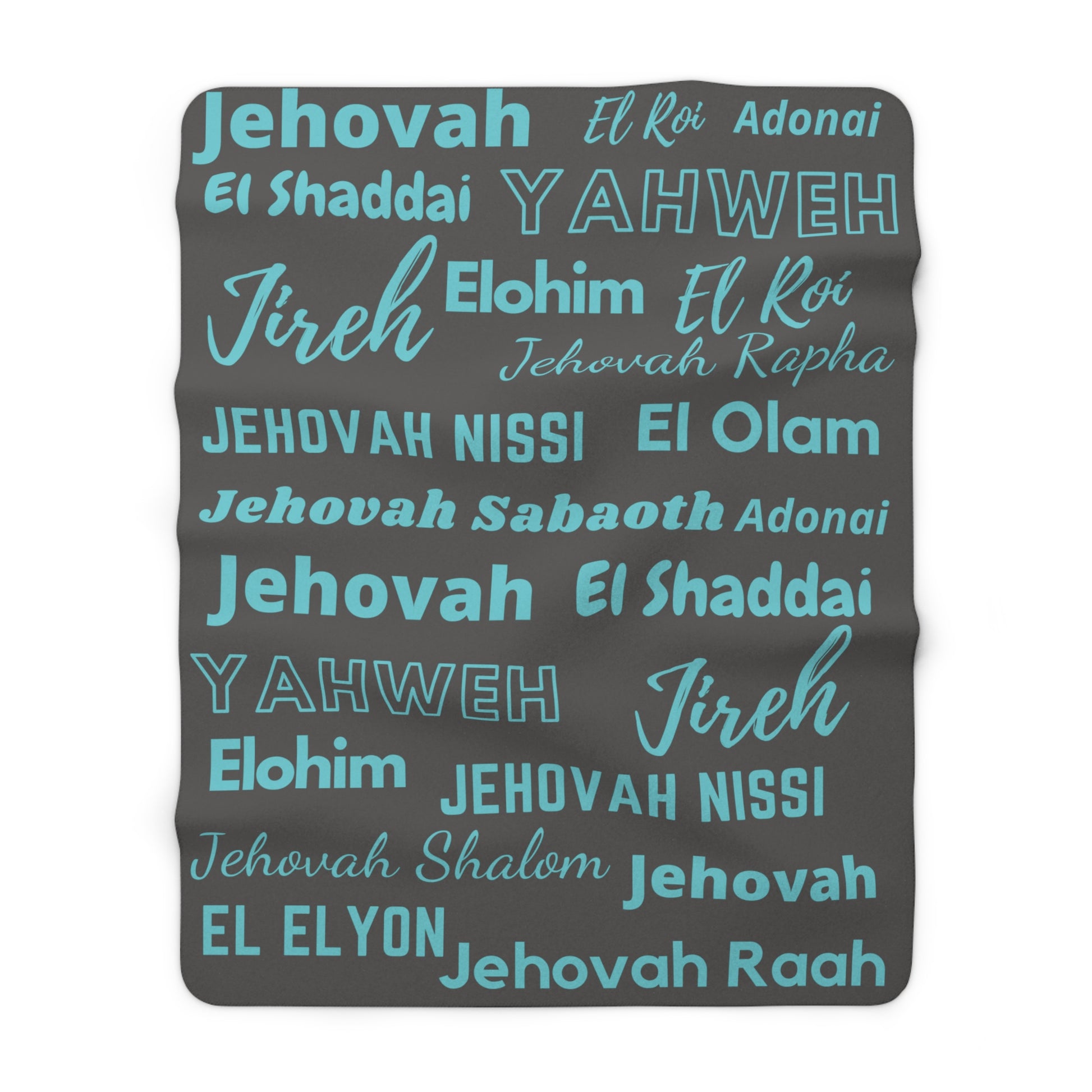 Sherpa Fleece Blanket - Blue & Gray