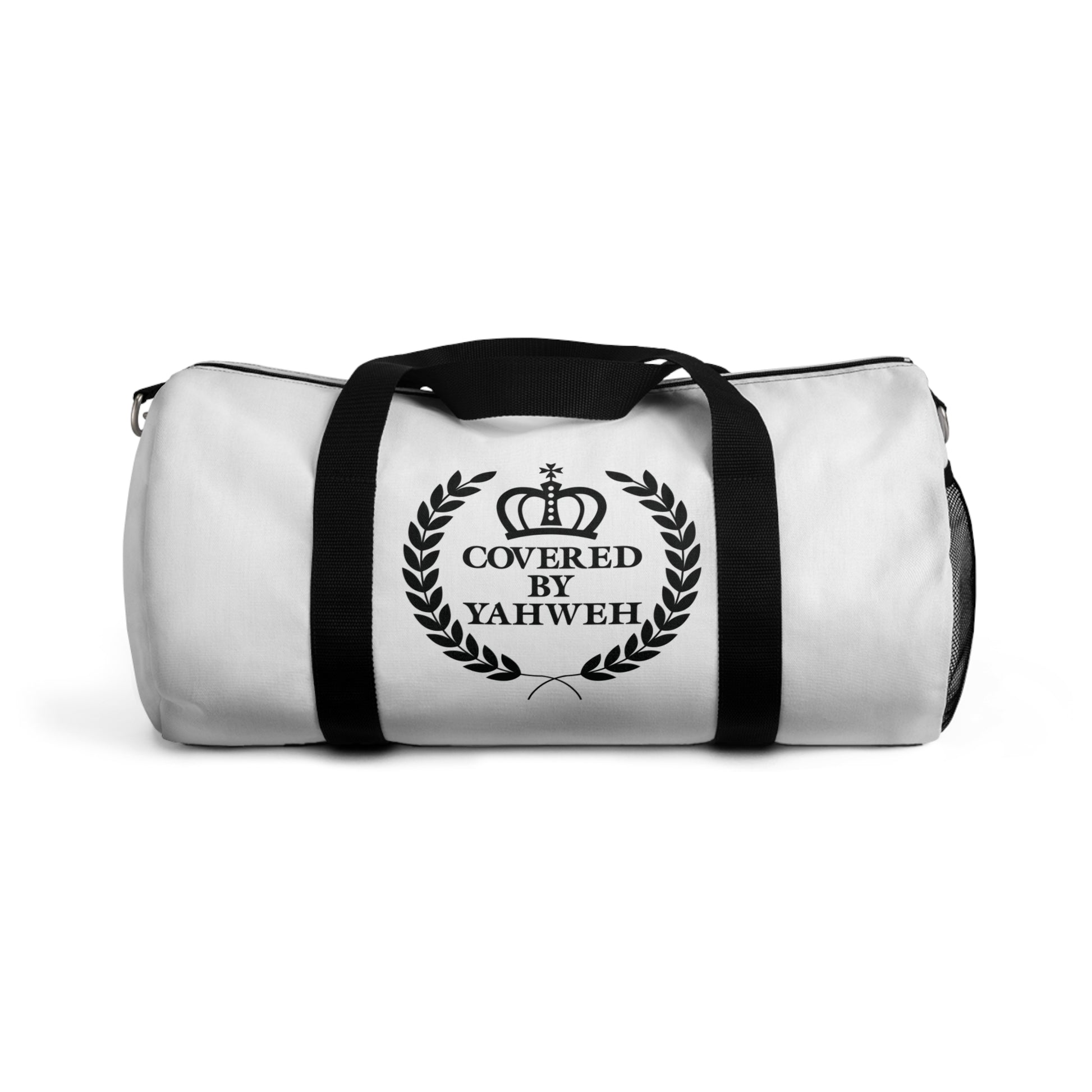 Covered by Yahweh Signature Duffel Bag - White
