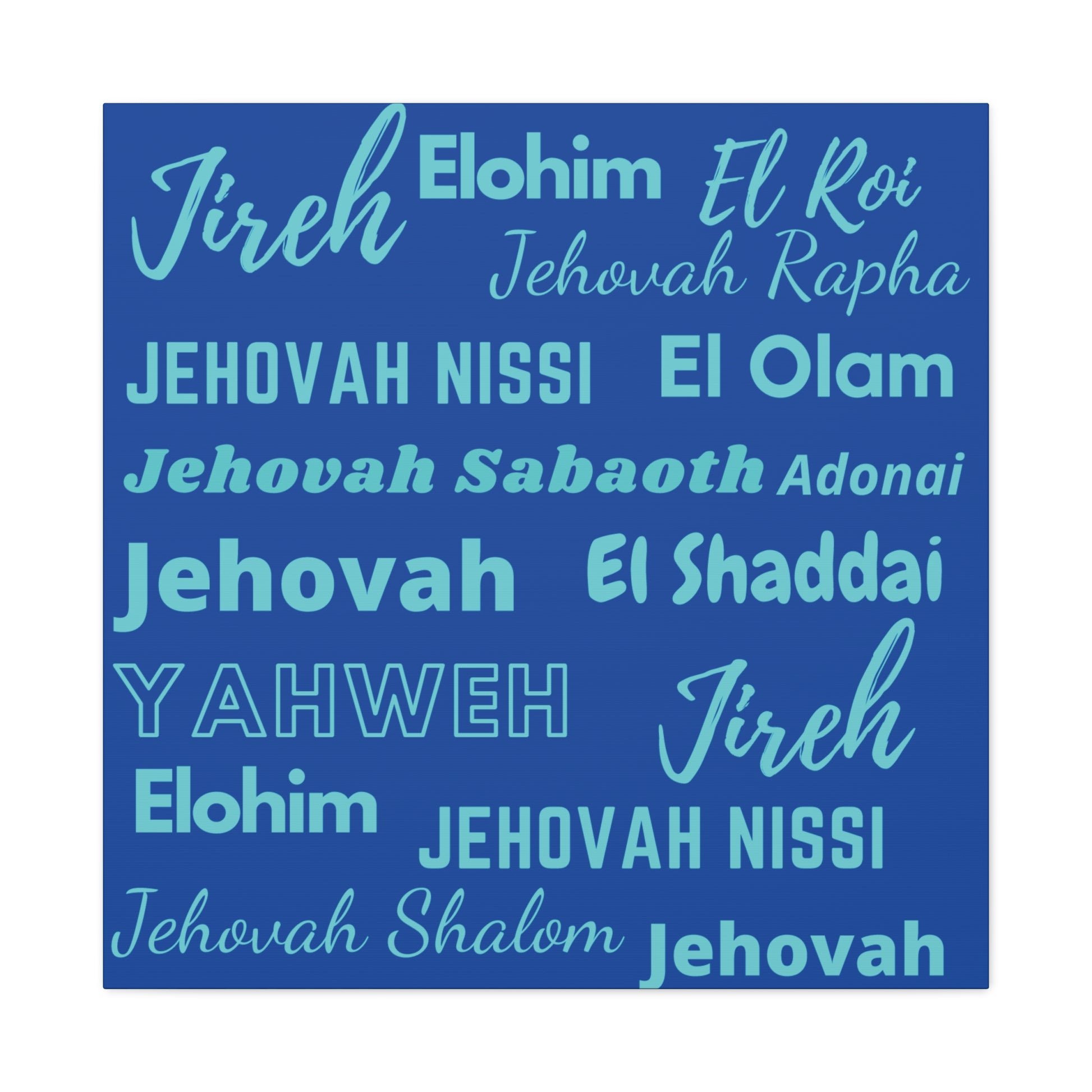 Premium Canvas Art - Cobalt & Cyan Blue