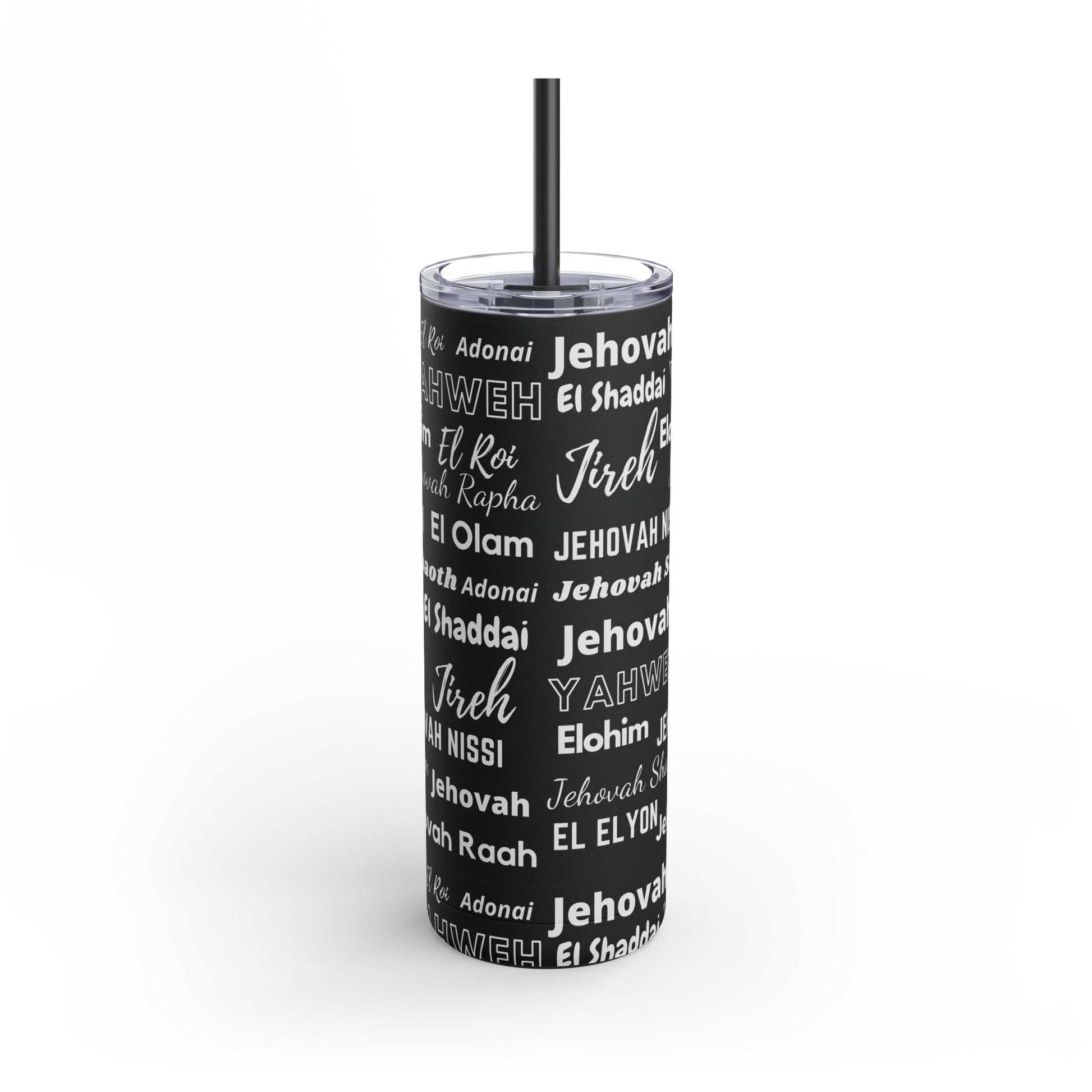 Insulated Skinny Matte Tumbler - Black & White
