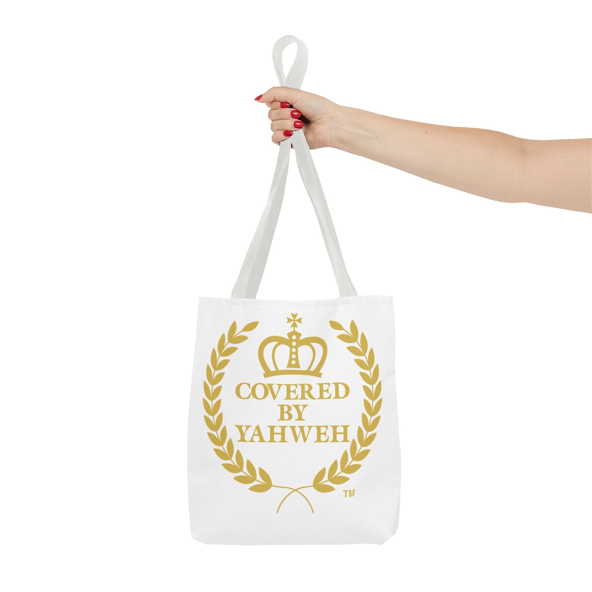 Covered by Yahweh Tote Bag  - White
