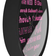 Timeless Grace Wall Clock - Black & Pink