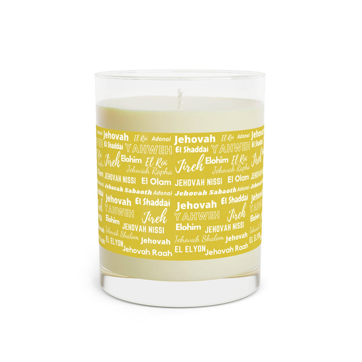 Luxurious & Aromatic Scented Candle - Yellow & White