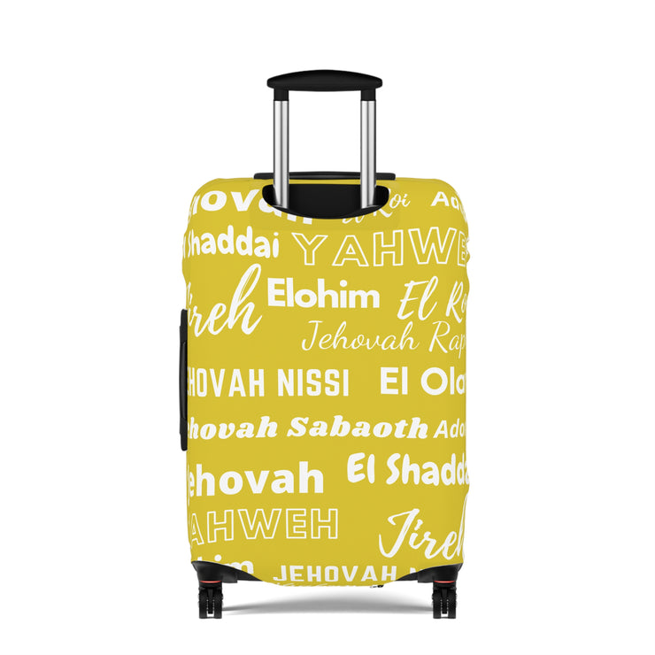 Protective Luggage Cover - Yellow & White