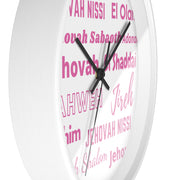 Timeless Grace Wall Clock - Pink & White