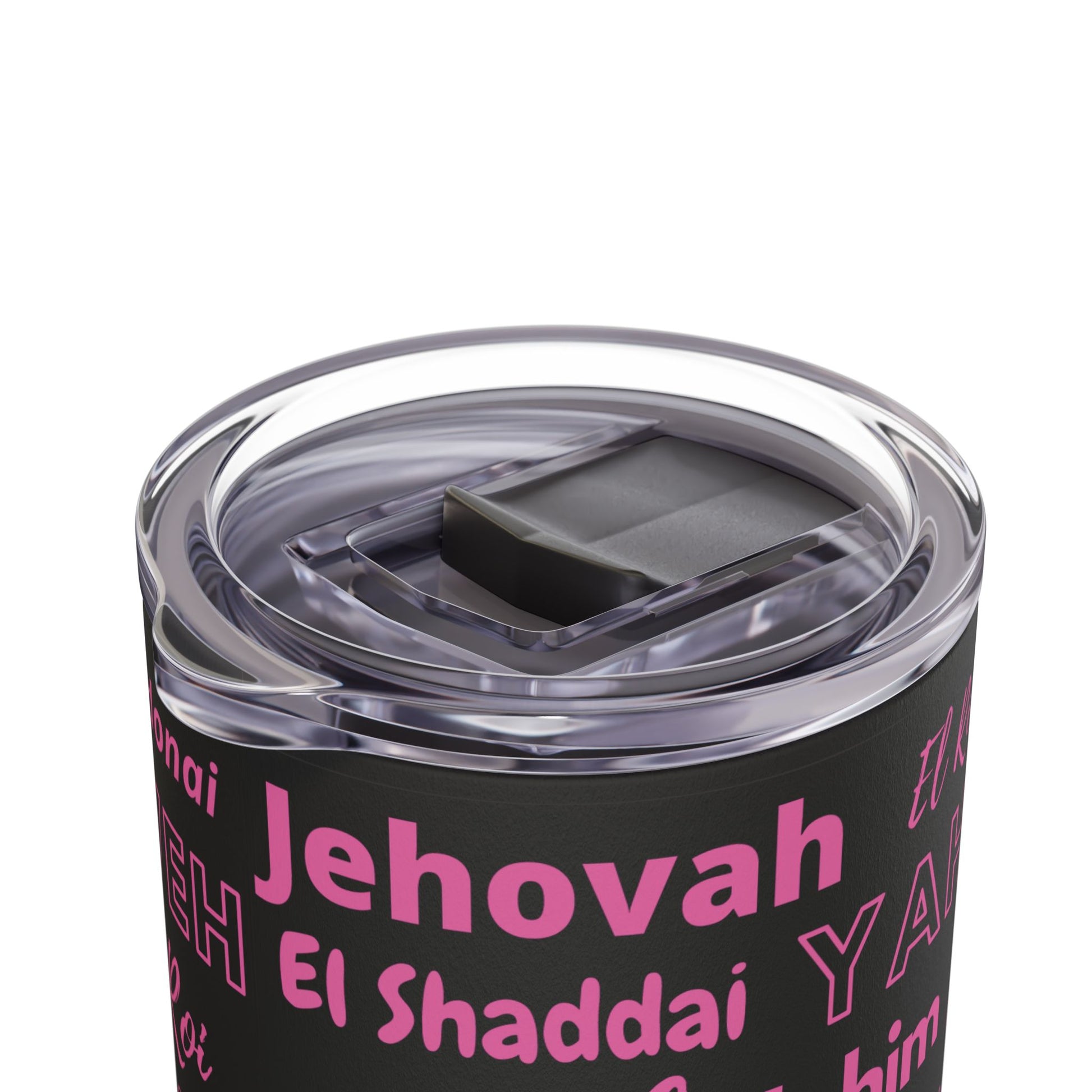 Insulated Skinny Matte Tumbler -  Black & Pink