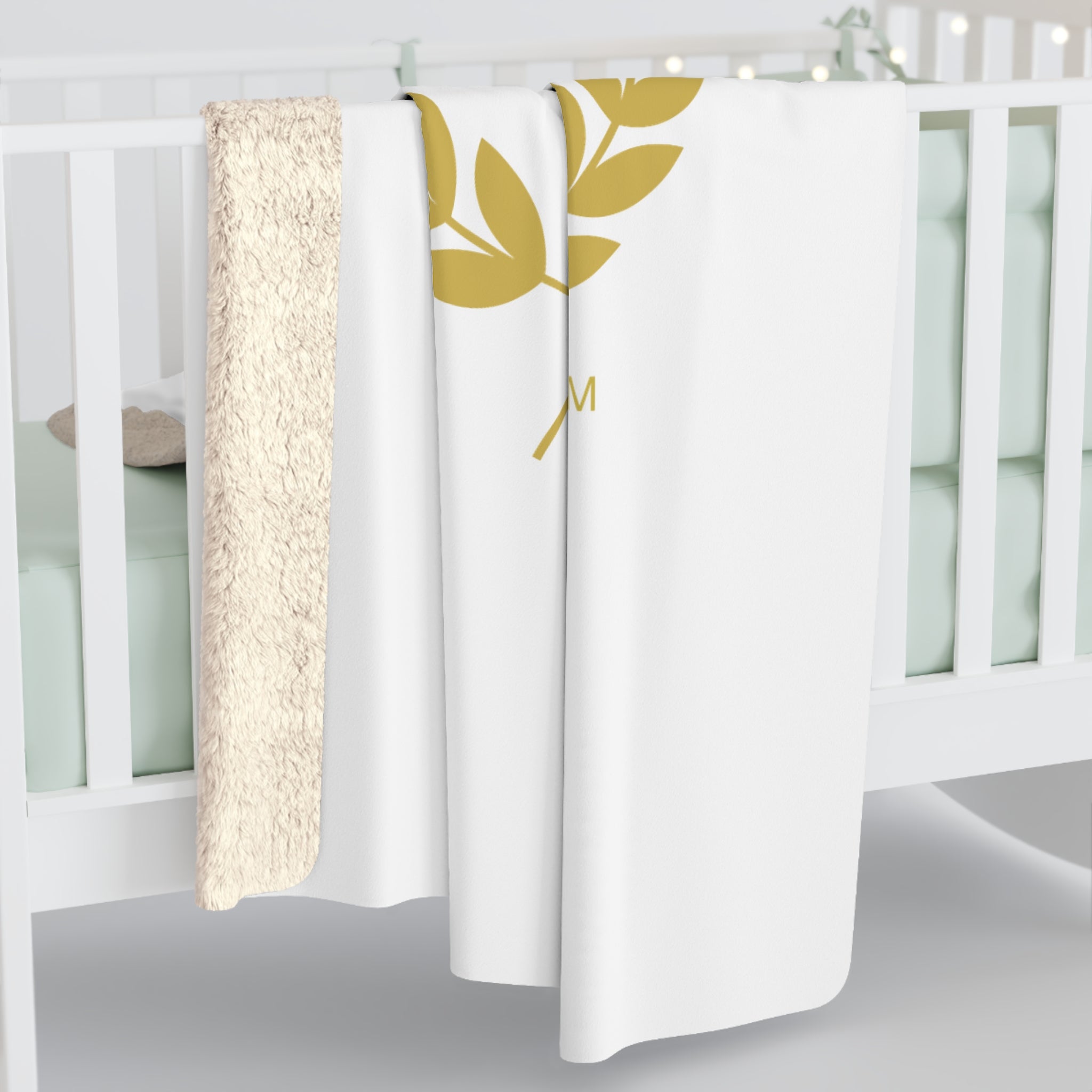 Covered by Yahweh Sherpa Fleece Blanket - White