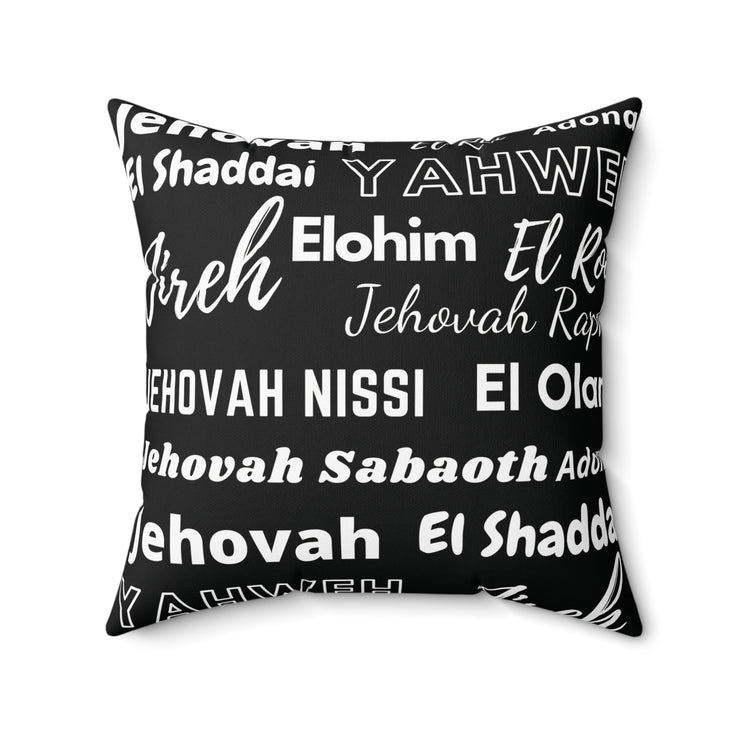 Soft Square Polyester Pillow - Black & White