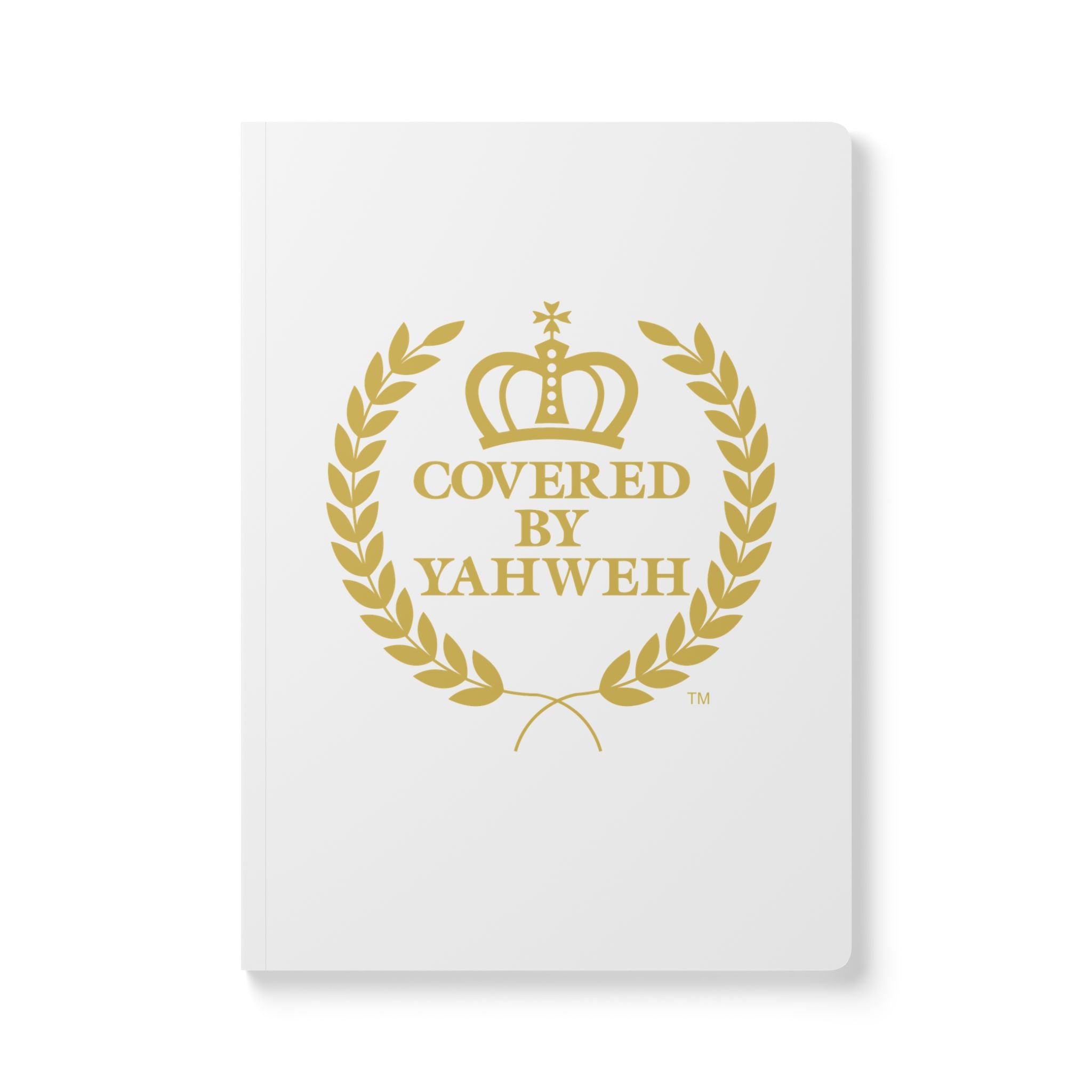Covered by Yahweh Softcover Journal - White