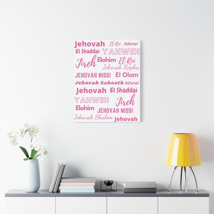 Premium Canvas Art - Pink & White