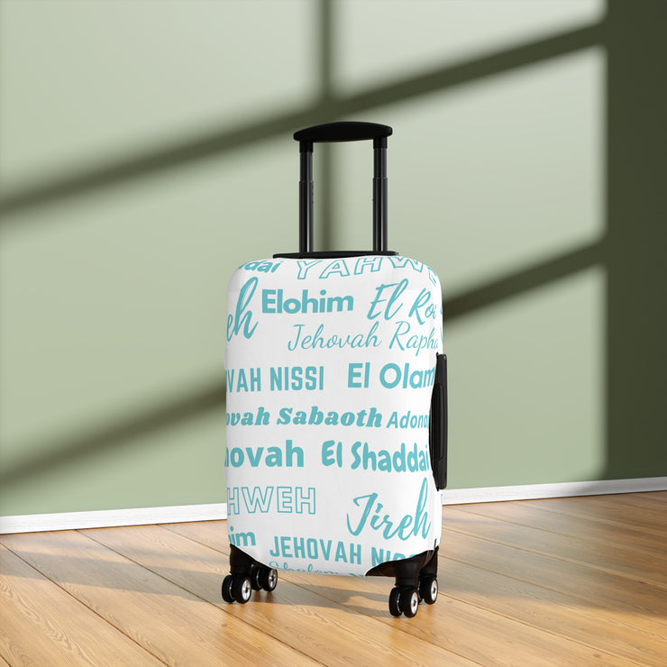 Protective Luggage Cover - Blue & White