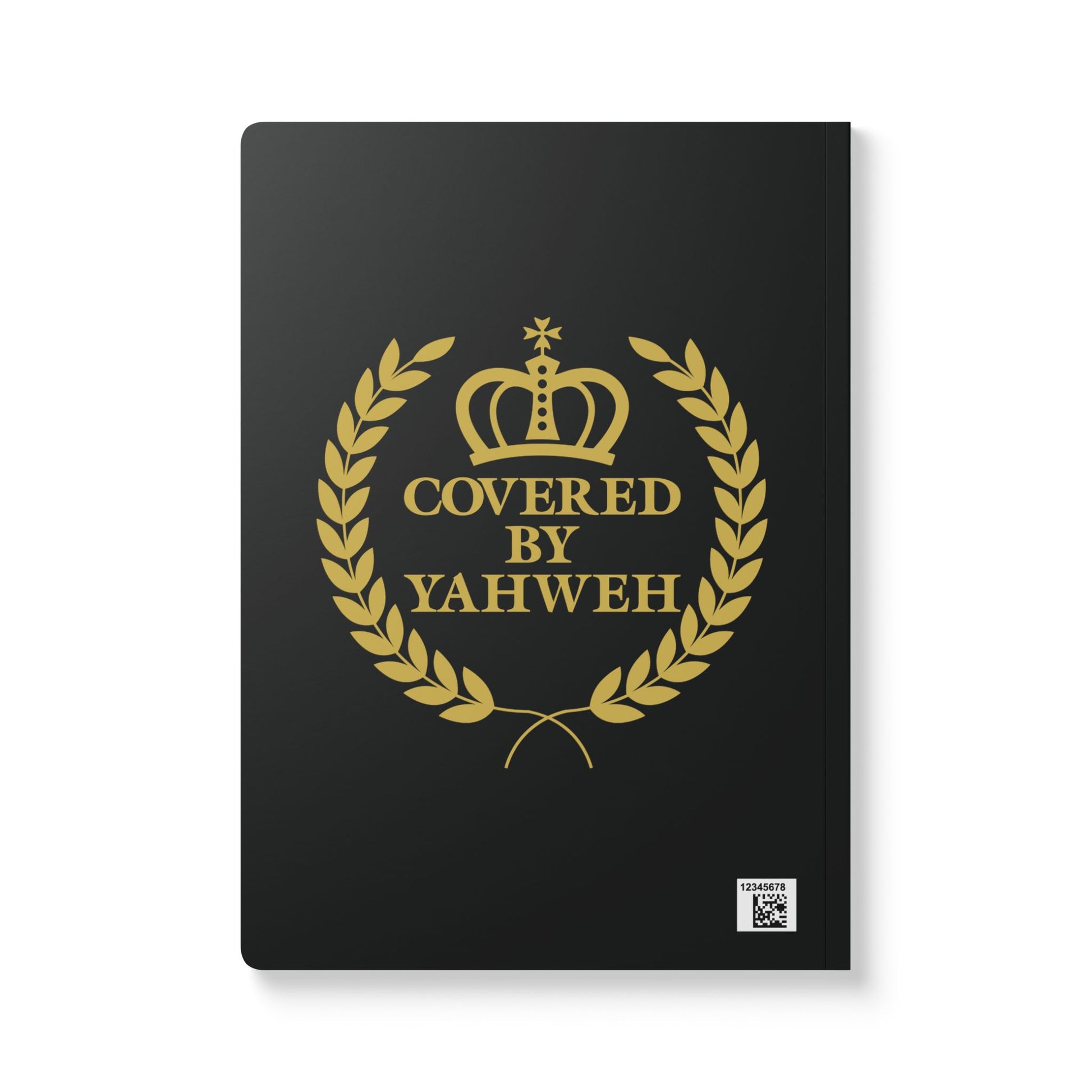 Covered by Yahweh Softcover Journal - Black