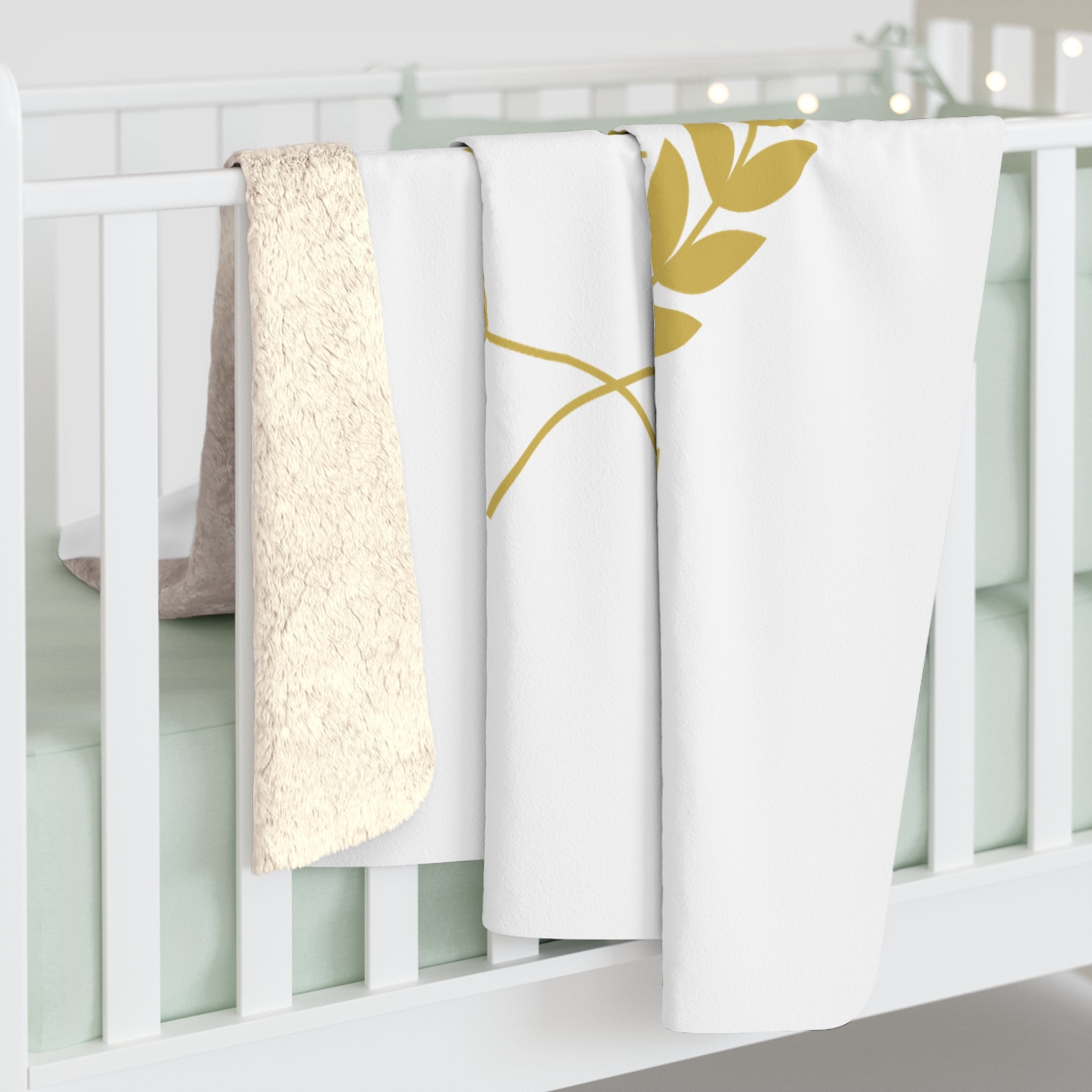 Covered by Yahweh Soft & Cozy Sherpa Fleece Blanket - White